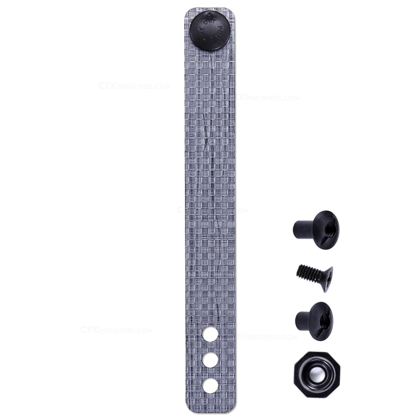 Tegris IWB Rigid Belt Loops - Silver – w/Heavy Duty Pull-The-Dot Security Snaps & Mounting Hardware - 5.75 x 0.75 inch - Holster Loops - (Fits 1.25" to 2.00" Belts (Adjustable) - (2 Pack)