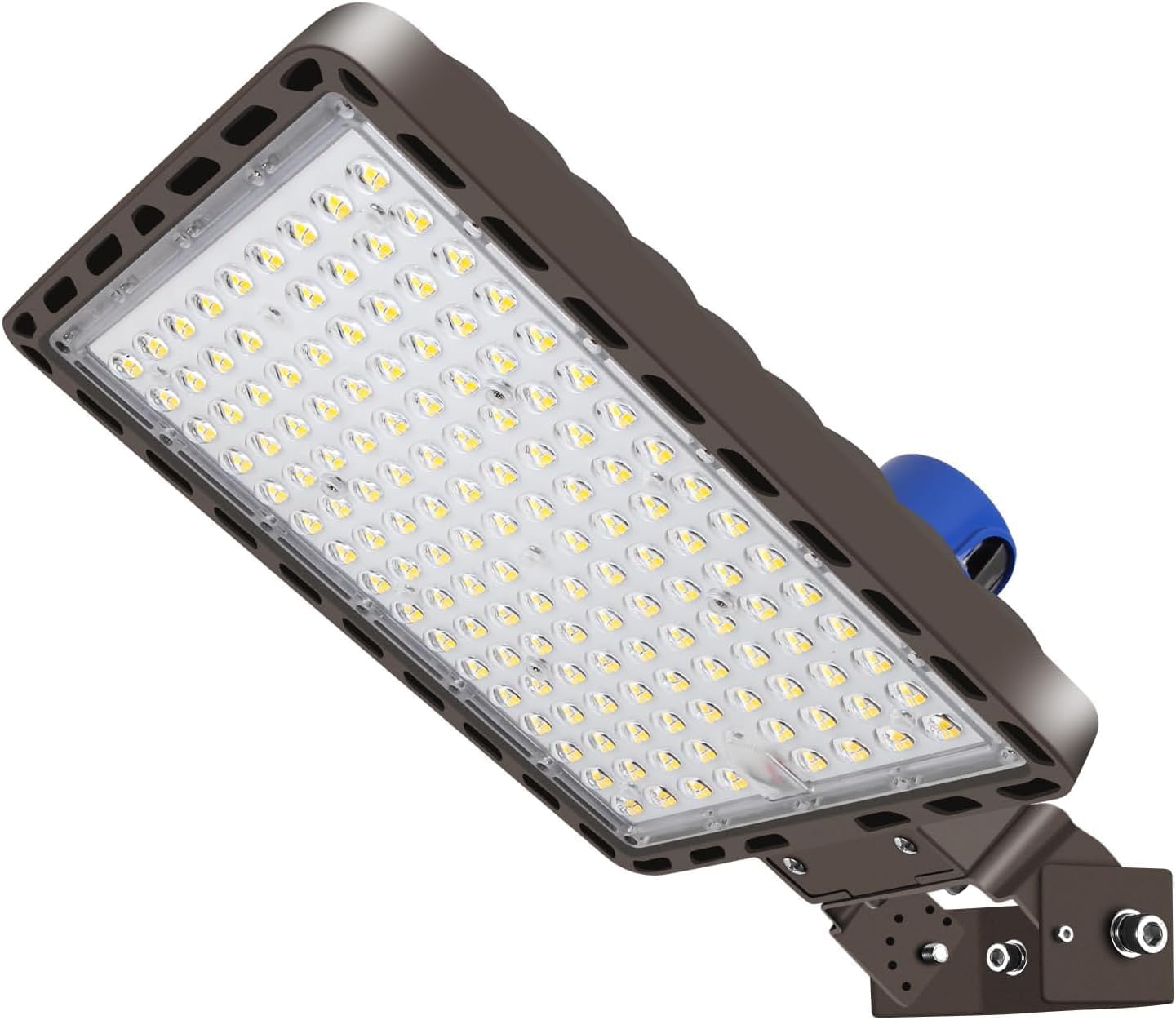 Juyace 350W LED Parking Lot Light with Photocell, 52500LM 5000K, IP65 Dusk to Dawn Outdoor Security Flood Light with Trunnion Bracket, 110-277V Commercial Area Light for Street Yard Stadium