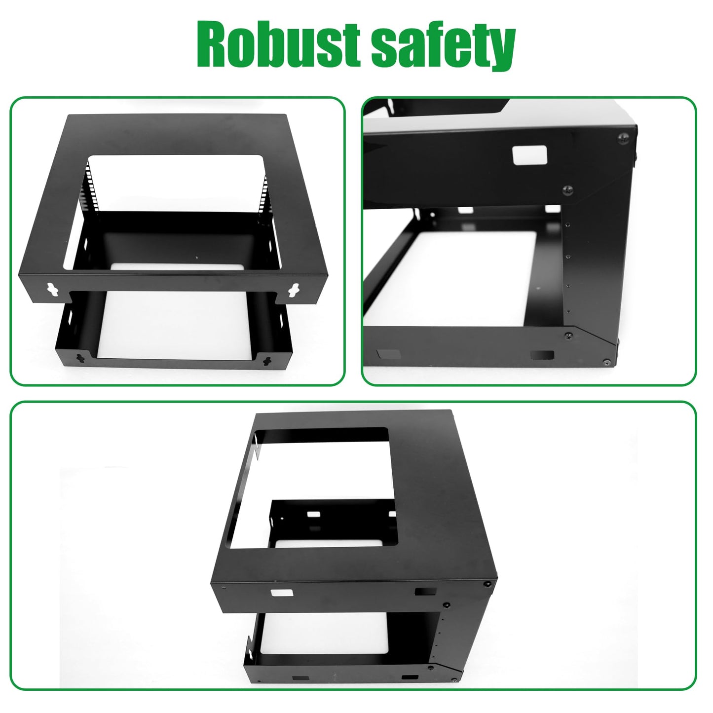12U Wall Mount Open Frame 19 Inch Server Equipment Rack Wall Mountable Heavy Duty Design - Holds All Networking & AV Gear - Open Frame Includes 2 1U 12in Vented Shelves & Mounting screws(WALL RACK12U)