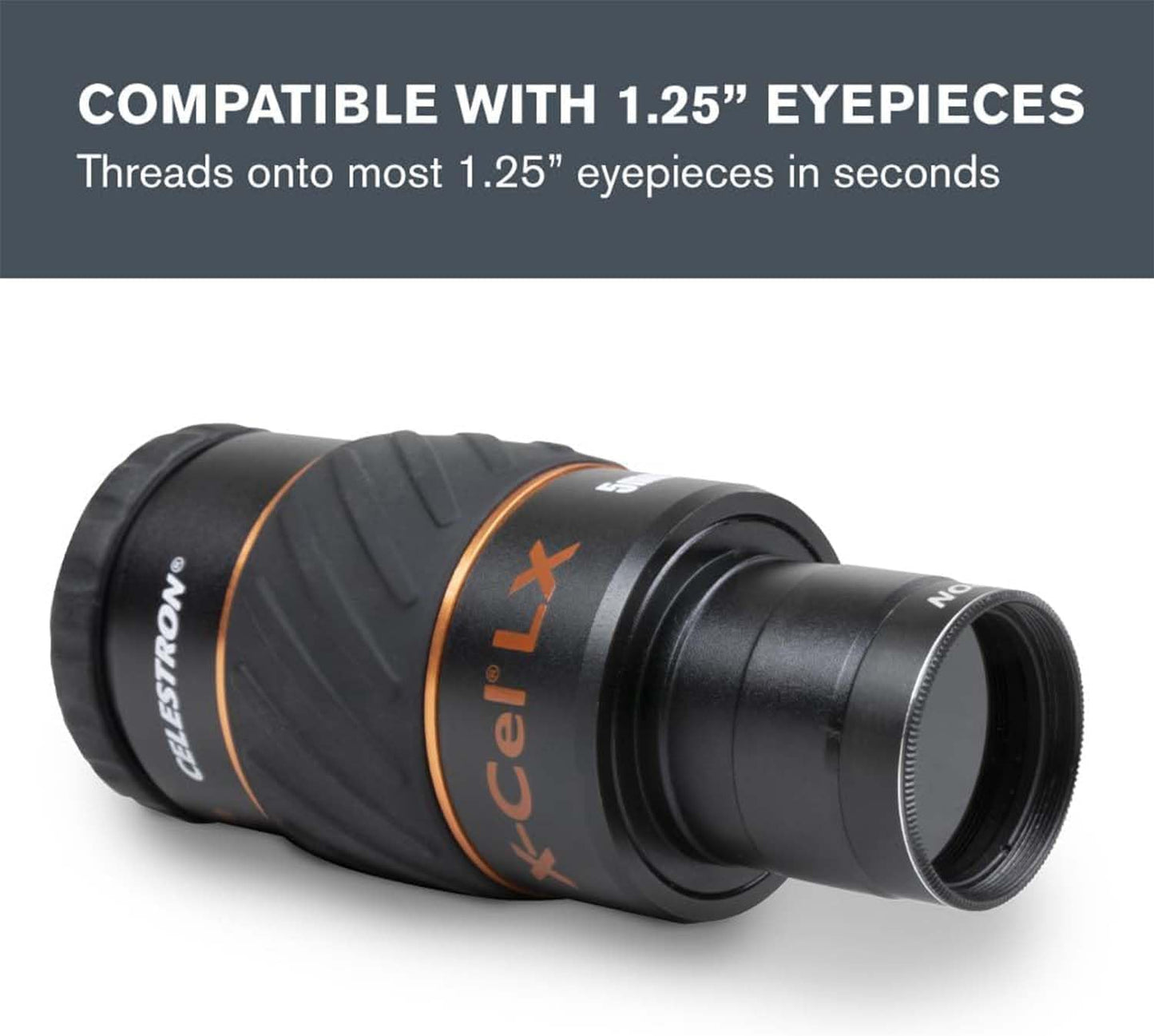 Celestron 1.25 inch Moon Filter - Suitable for Lunar Observation, Extra Bright Planets or Terrestrial Viewing Over Sand