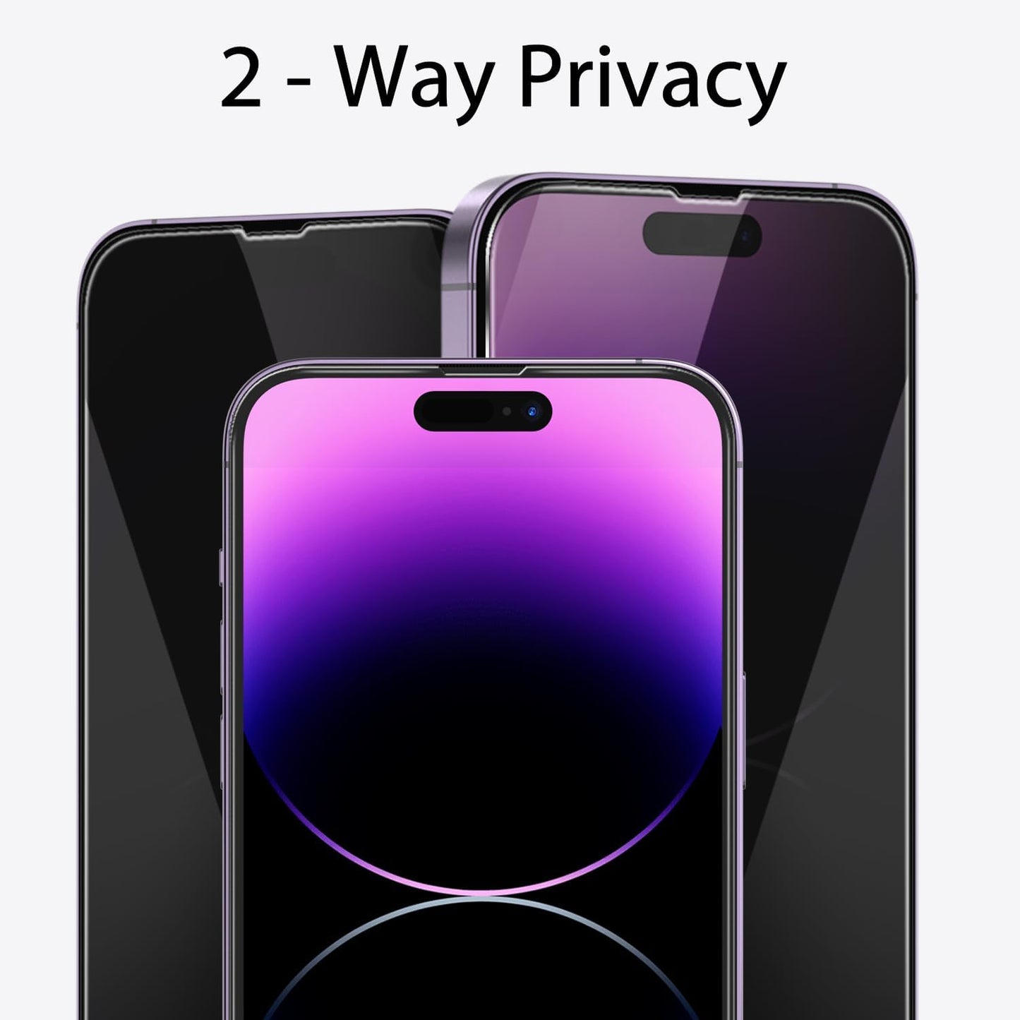 3 Pack 14 Max+3 Pack Cutebe Privacy Screen Protector for iPhone Pro Camera Lens Protector with Tempered Glass, Touch