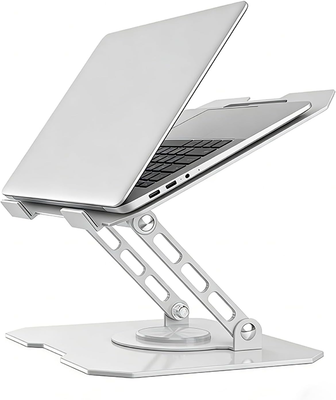 Generic 360 10-16 Inch Rotating Laptop Stand for Desk, Heavy Duty Solid Steel Ergonomic Laptop Riser, Foldable Portable