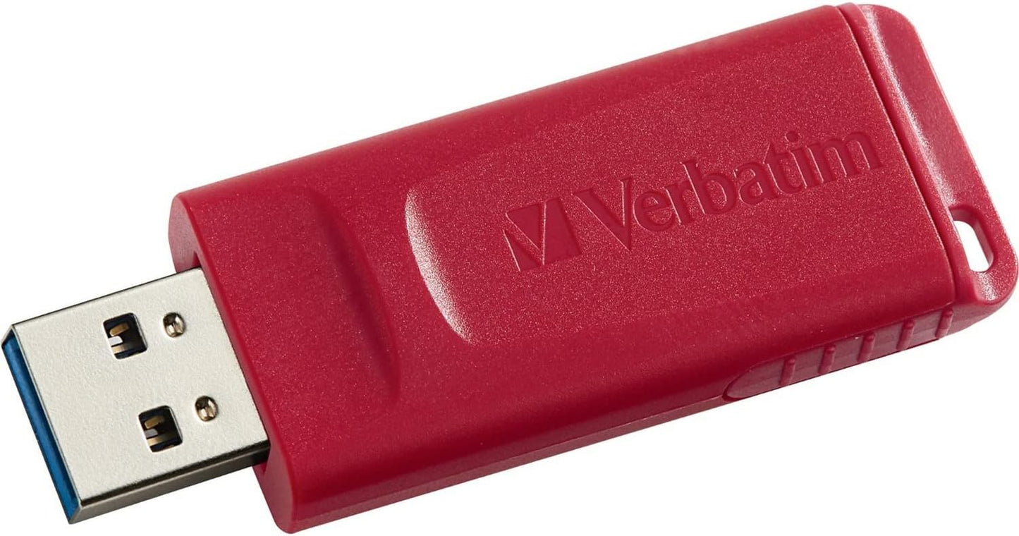 Verbatim 128GB 98525 Store 'N' Go USB Flash Drive, Red