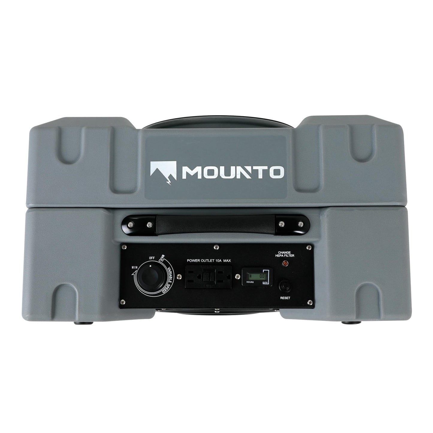 MOUNTO 550cfm Hepa Air Scrubber Industrial Air Cleaner- 550cfm Portable Air Purifier w/Variable Speed, Dual Outlet for Fire/Water Damage Restoration, Construction & Painting, Janitorial (Grey)