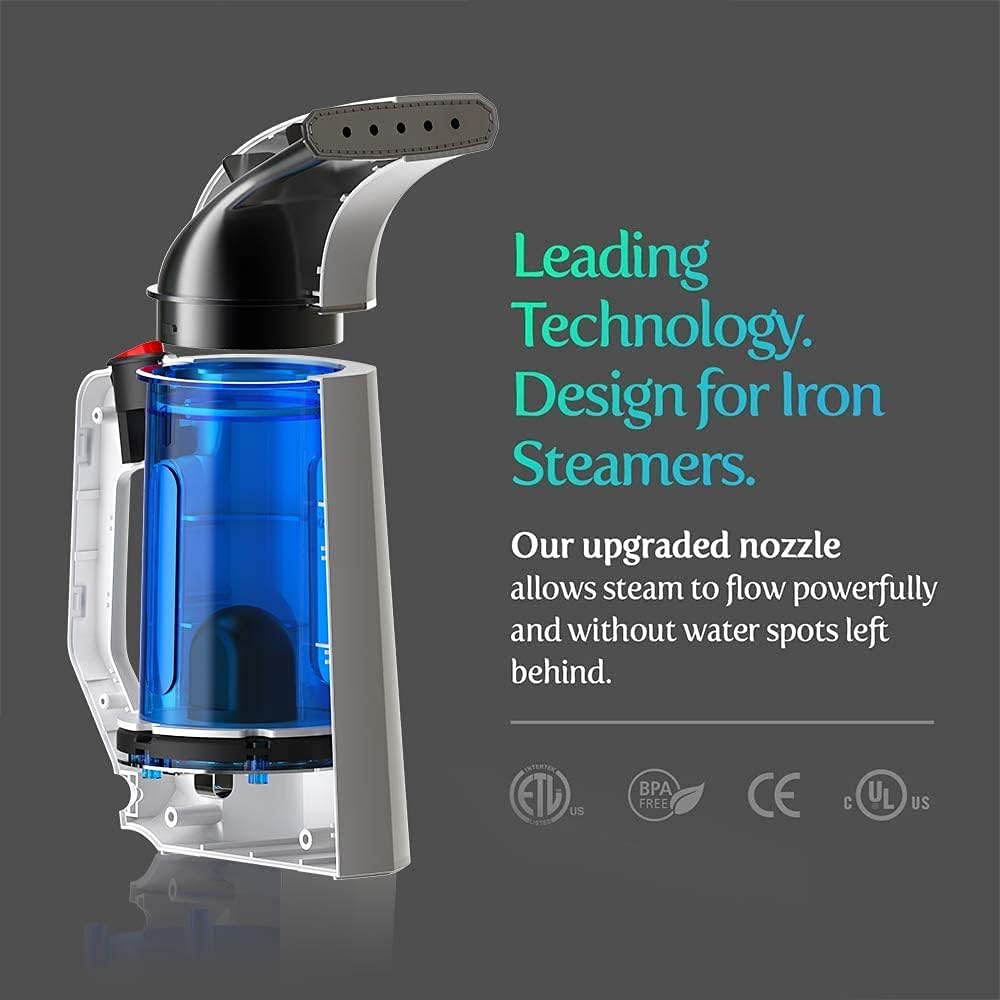 Skiennix Handheld Clothes Steamer - Fast Wrinkle Removal | Lightweight 1.5lbs, 800W, 8FT Cord, Blue