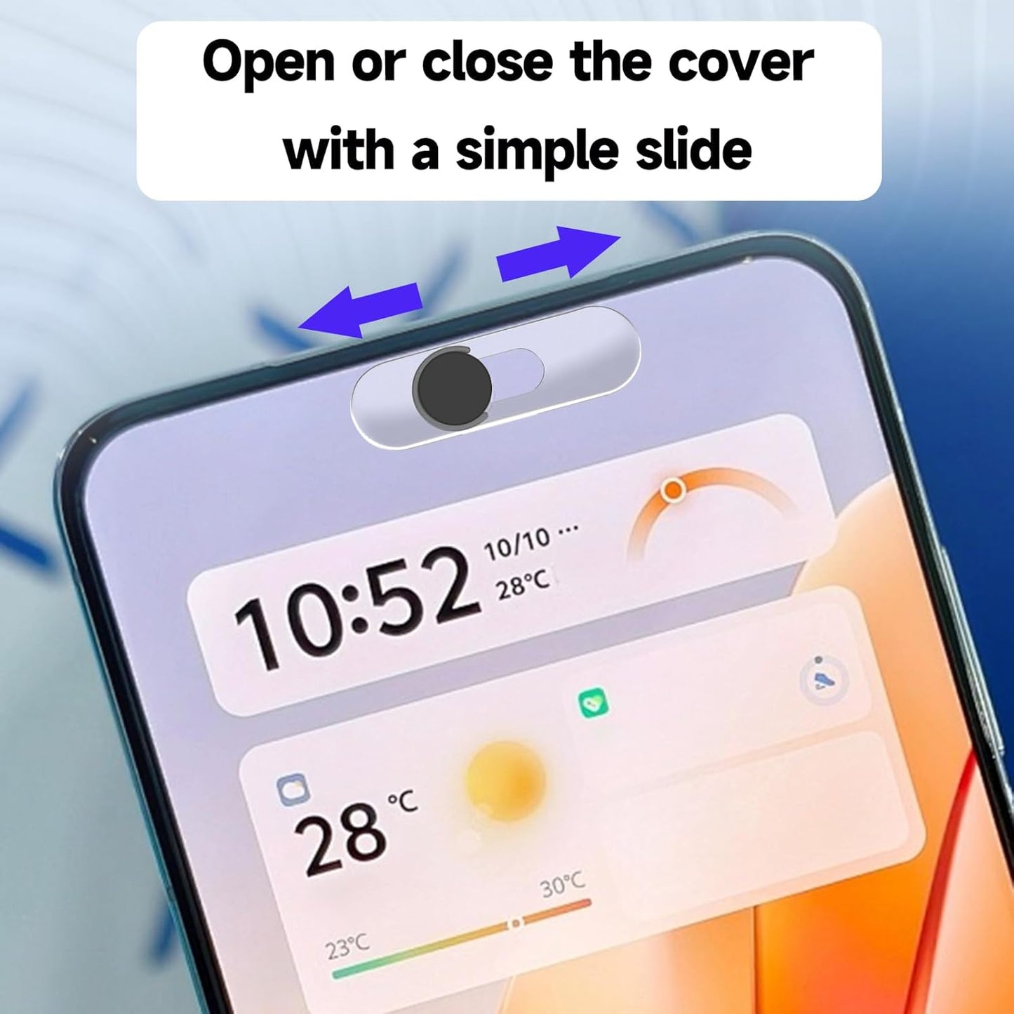 Dazujem 2Pack Front Camera Covers Compatible with Galaxy/iPad/Pixel | Smartphone Webcam Cover | Camera Blocker