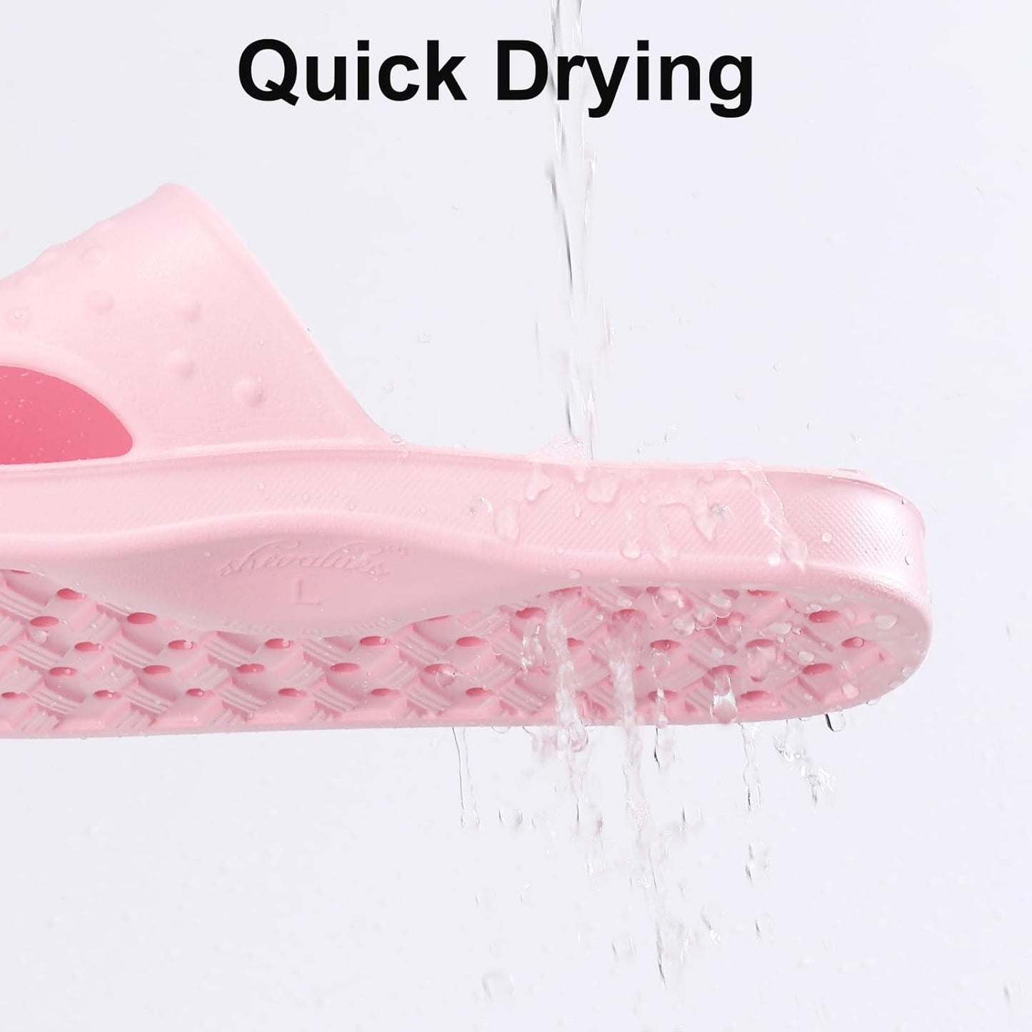 Shevalues Shower Shoes - Arch Support Quick-Drying Pool Slides | Lightweight Beach Sandals with Drain Holes