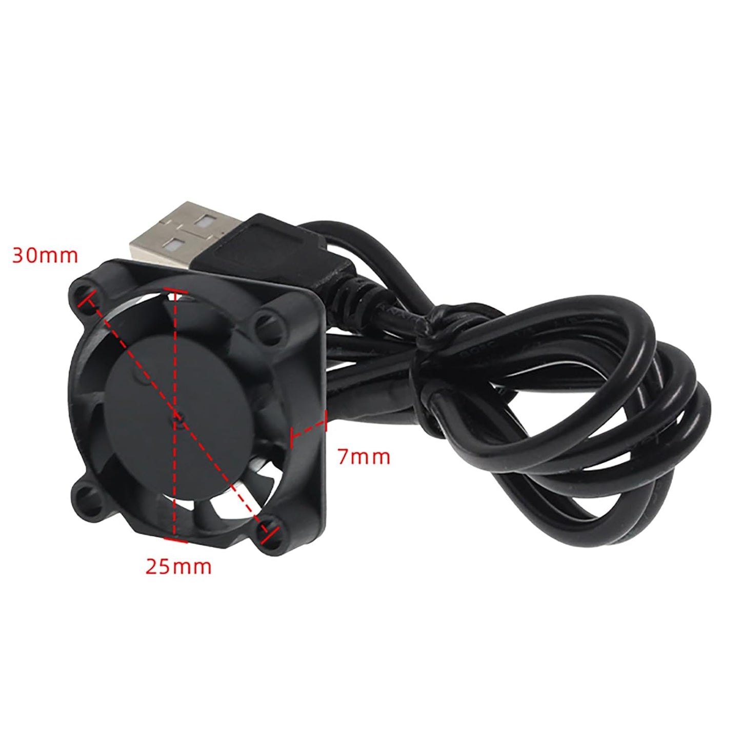 DUJVCZB 2507 5V, 11000RPM 25mm 07mm 1m FDKB2507H05 Mini USB Cooling Fan High Speed x Industrial Computers Fans with USB