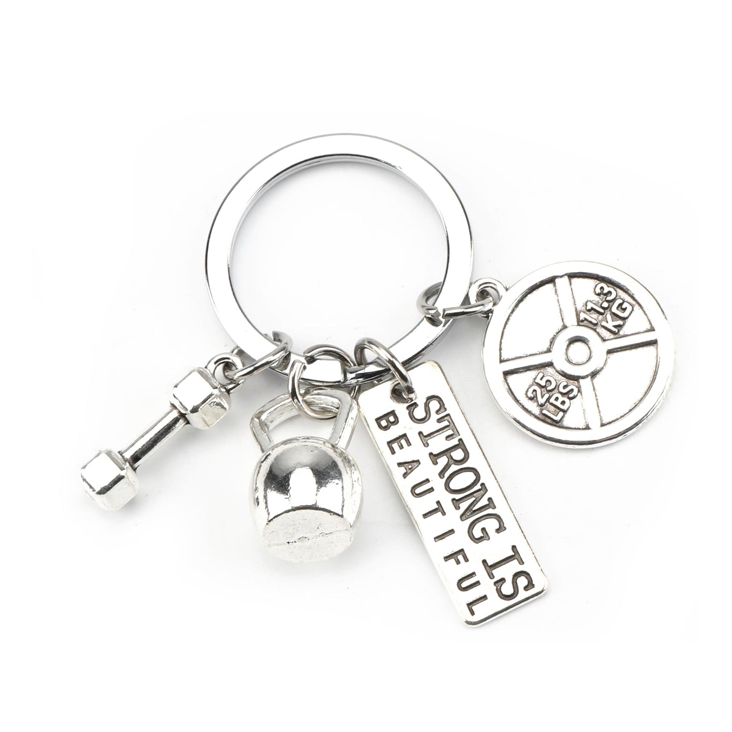 SHTALHST Gym Keychain,Fitness Keychain with Dumbbell Design,Car Key Chain Accessory,Motivational Gifts for Gym Lovers
