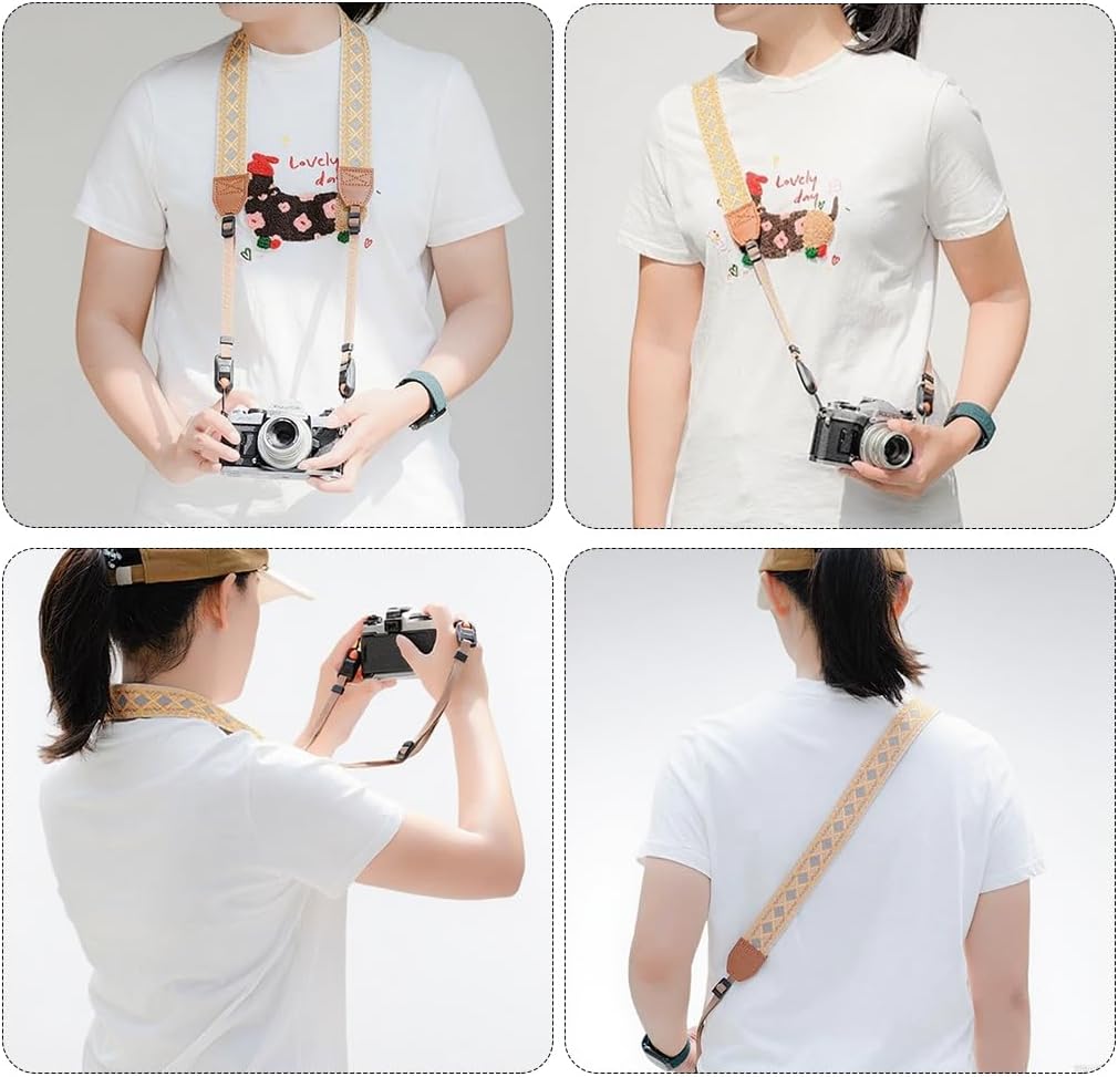 Handmade Vintage Leather Neck Strap for DSLR & Mirrorless Cameras - Adjustable and Stylish