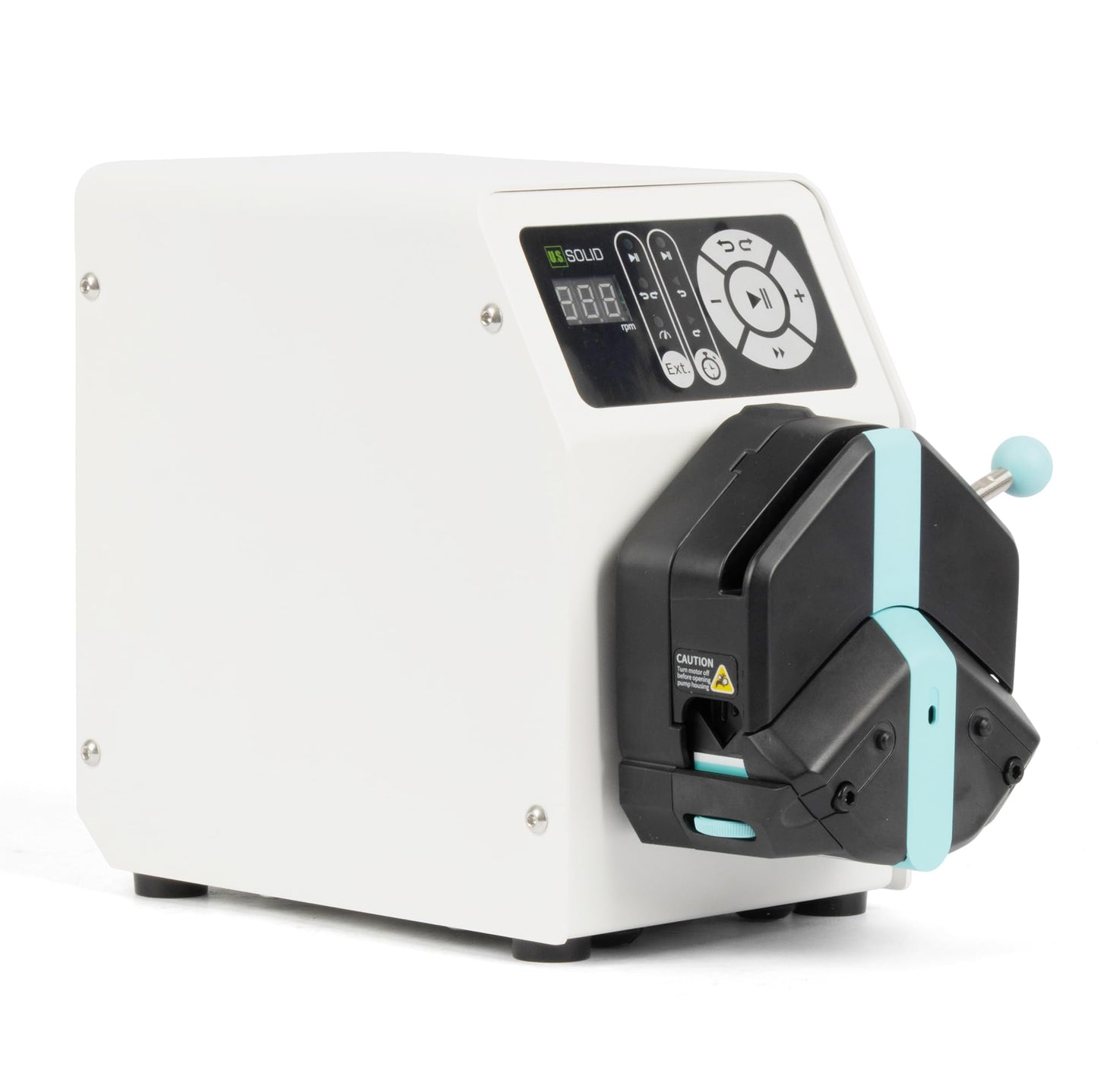 U.S. Solid Single-Channel Variable-Speed Peristaltic Pump – 0.1-150 RPM (0.18-270 mL/min) with 2 Tubing Sizes (15#,24#) Ideal for Lab, Industrial, and Medical Applications