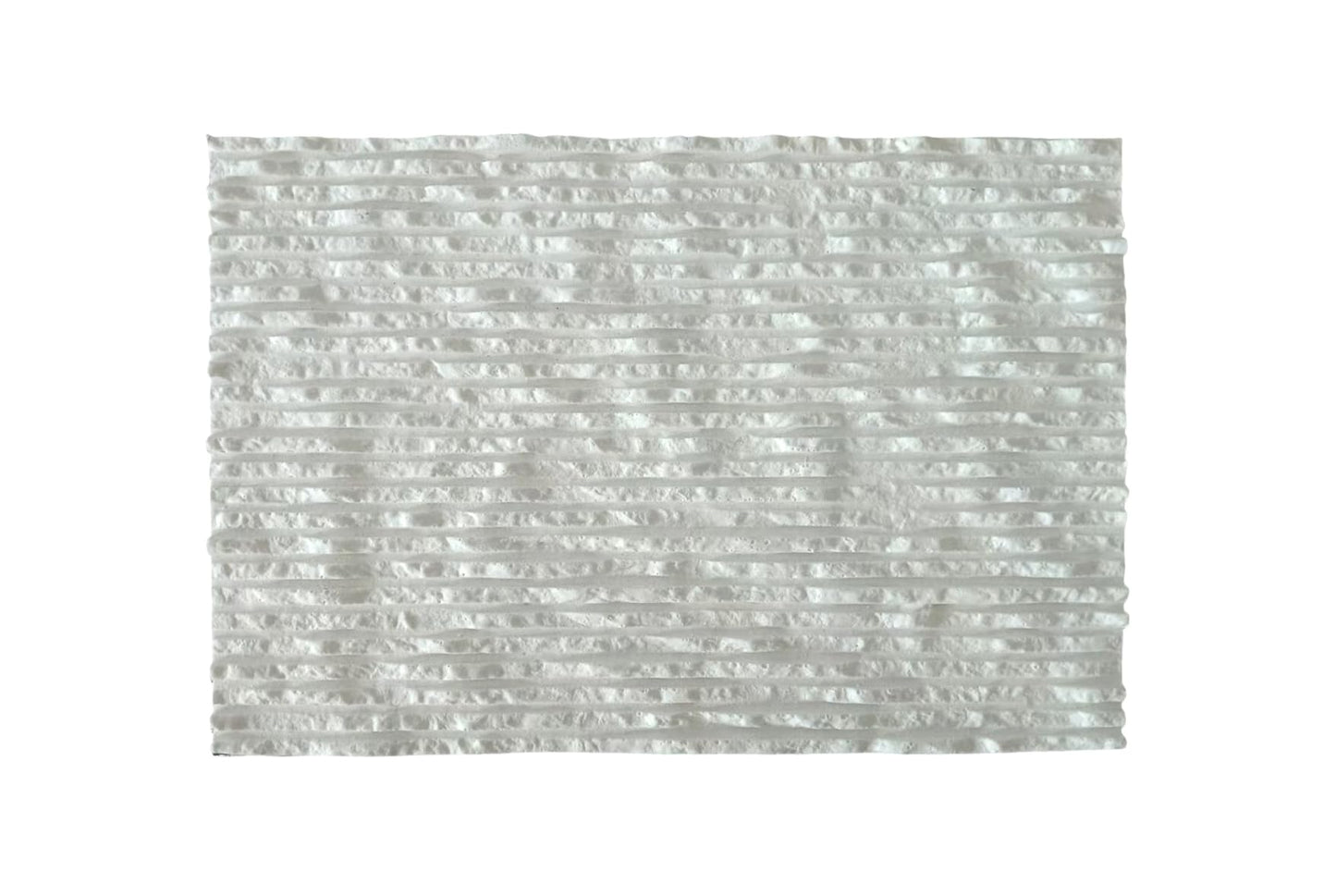 3D Stone Wall Panels Soft Textured Concrete Realistic 3D Texture, Waterproof & Fireproof Exterior and Interior White Wall Tile for Home Décor(White)