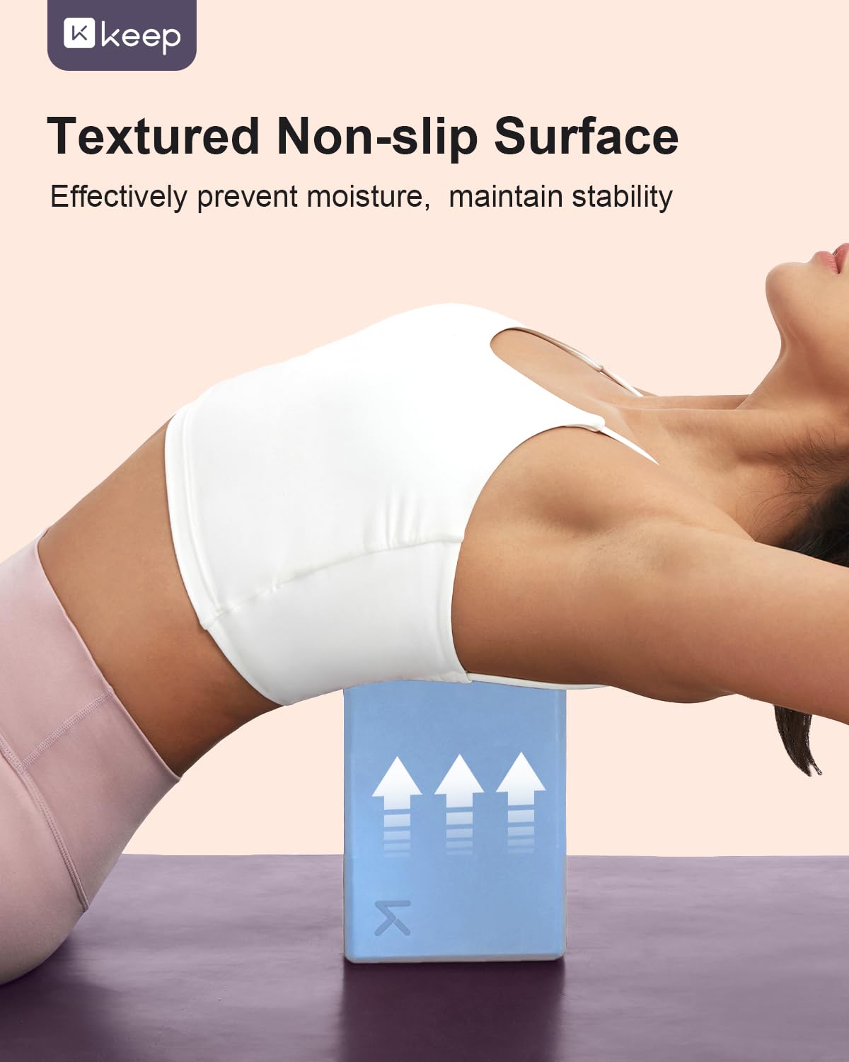 Yoga Block, High Density EVA Foam Blocks for Yoga, Pilates, Meditation, Aid Balance, Support and Deepen Poses - Non-Slip Lightweight Durable(2-Pack-Light blue)
