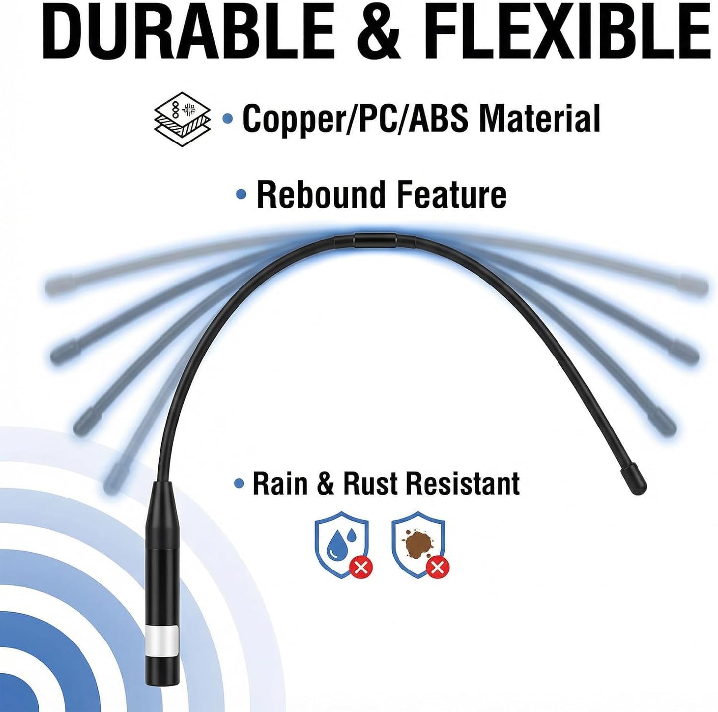 Meshnology 915MHz 10dBi 40cm V3 V4 32 (2PCS,Black) Meshtastic LoRa Antenna High Gain, Long Range SMA Male Omni Whip