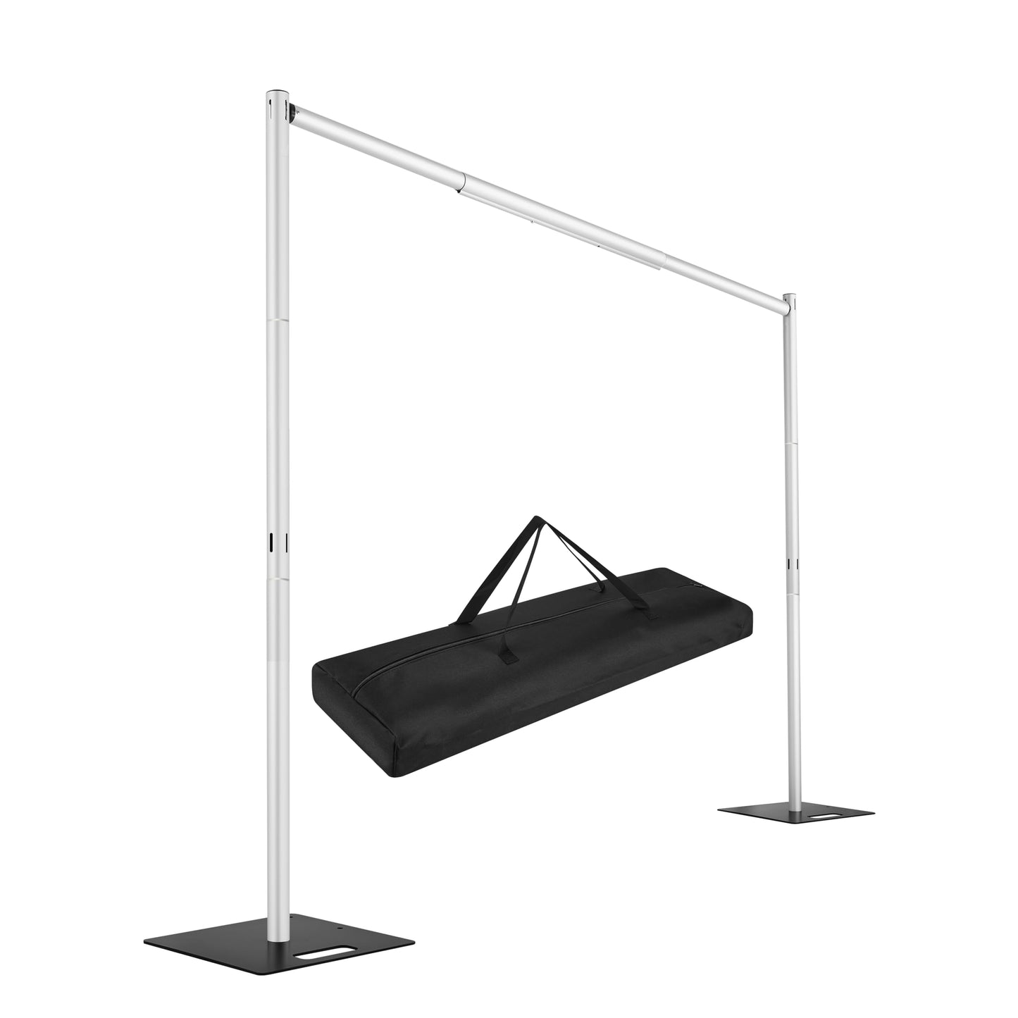 Hecis Pipe and Drape Backdrop Stand,8ft x 10ft Backdrop Stand, Adjustable Metal Heavy Duty Wedding Background for Parties Birthday Party Baby Shower Wedding Decorations
