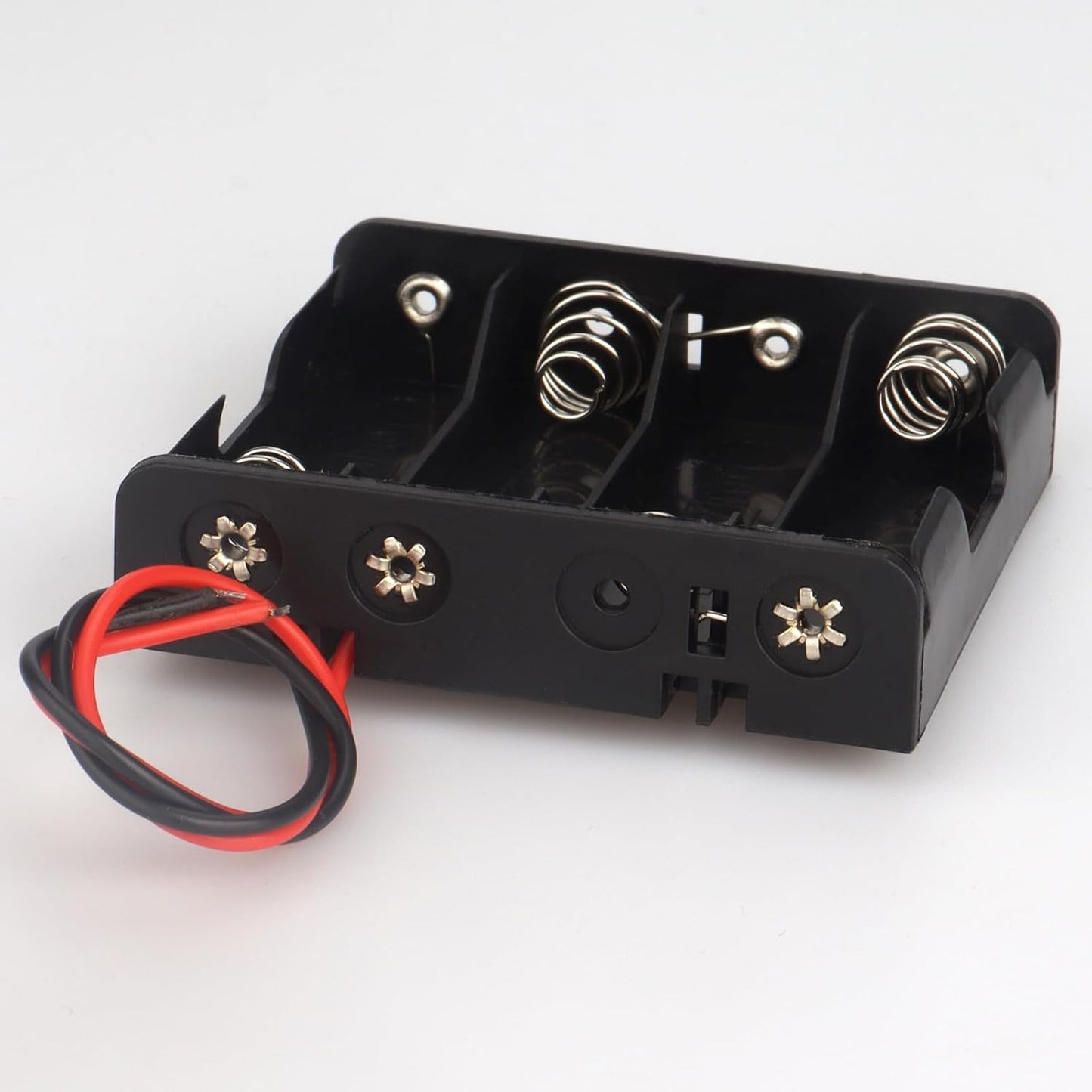 VWEICYY 2PACK 4 Leads,2PCS 4 1.5V AA Battery Holder housing with x AA Battery Holder Case, Without Cover