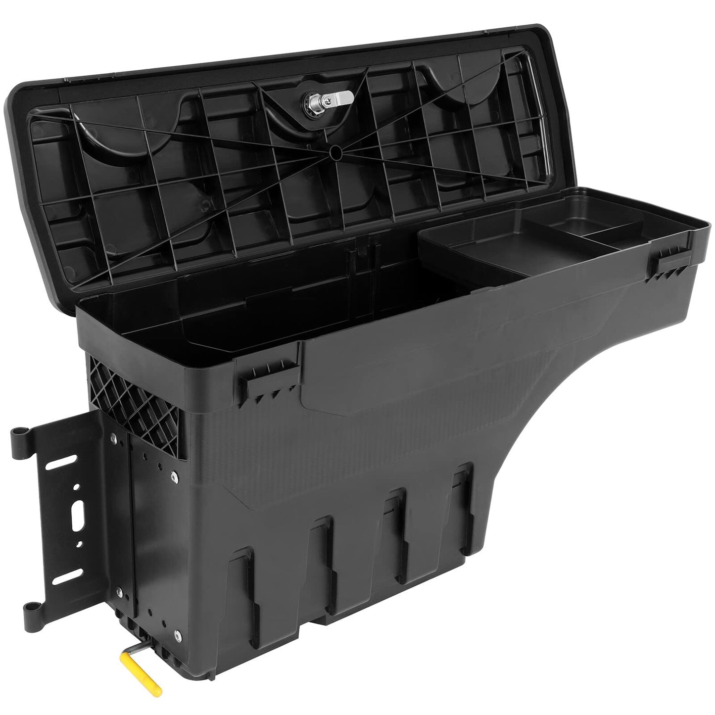 SCITOO Truck Bed Tool Box for Dodge Ram 1500/2500 / 3500 2002-2018 Left Driver Side,Multi-Compartment Dividers Organized Storage,Heavy Duty & No-Drill Installation
