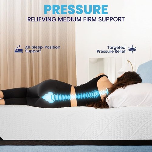 Classic Brands Cool Gel Chill Memory Foam Mattress - 14-Inch Queen with 2 Bonus Pillows | CertiPUR-US Certified