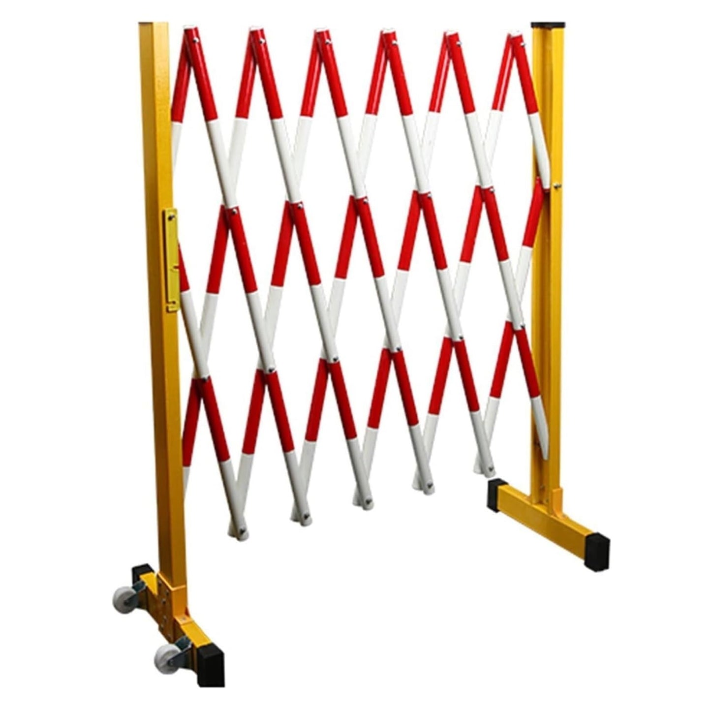 Barricade Telescopic Traffic Barrier Folding Security GateDurable Construction Fence for Crowd Control Protection(1.2x5m)
