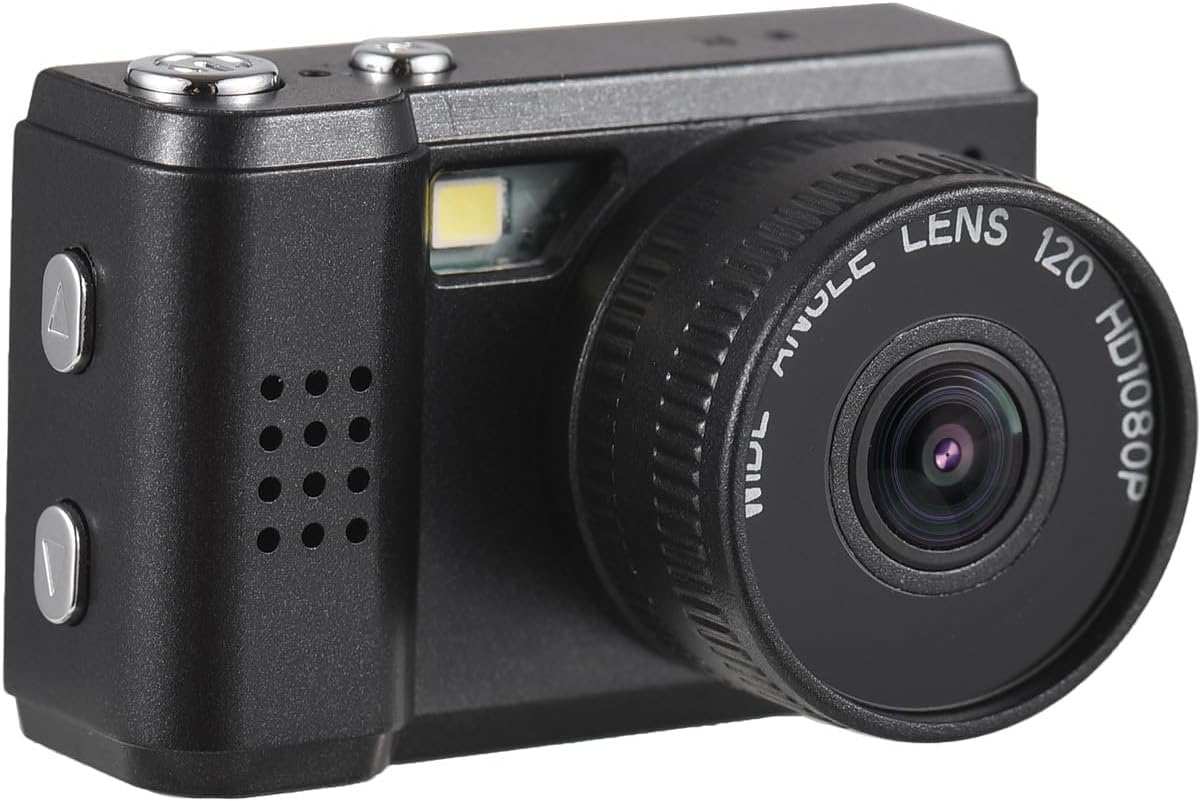Andoer 1080P Mini Digital Video Camera Camcorder Built-in Battery with LCD Screen Flash for Photo Video, Black