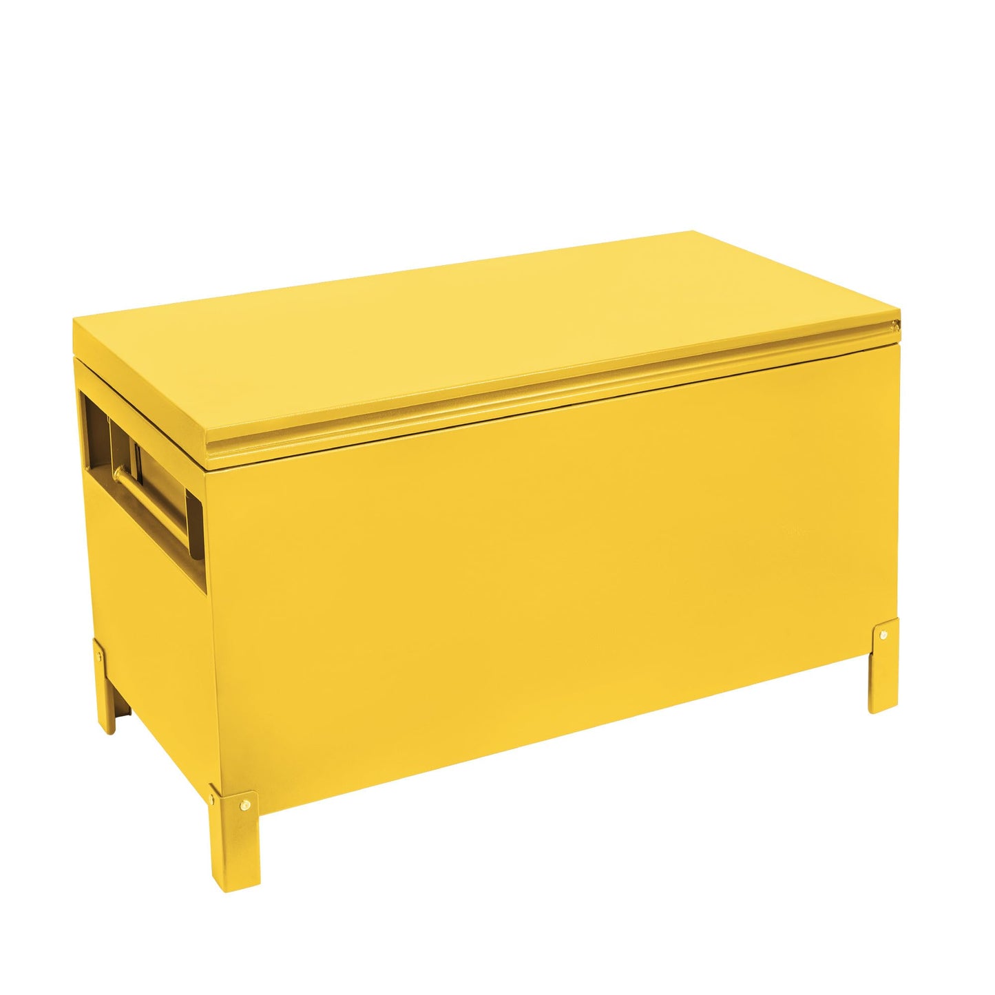 Hoguyexila Truck Bed Tool Box, Large Aluminum Tool Storage Organizer Chest with Side Handles, Heavy Duty Waterproof Cabinet Toolbox for Pickup, Trailer, RV, Jobsite, Garage, 36"x15"x15", Yellow