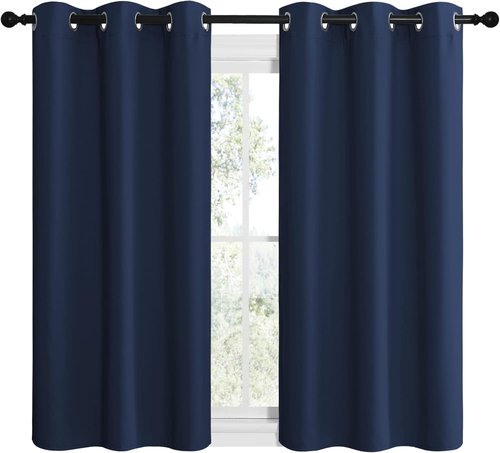 NICETOWN Blackout Curtain Panels - Energy Saving Thermal Insulated Drapes | Navy, 42 x 50 Inch (1 Pair)
