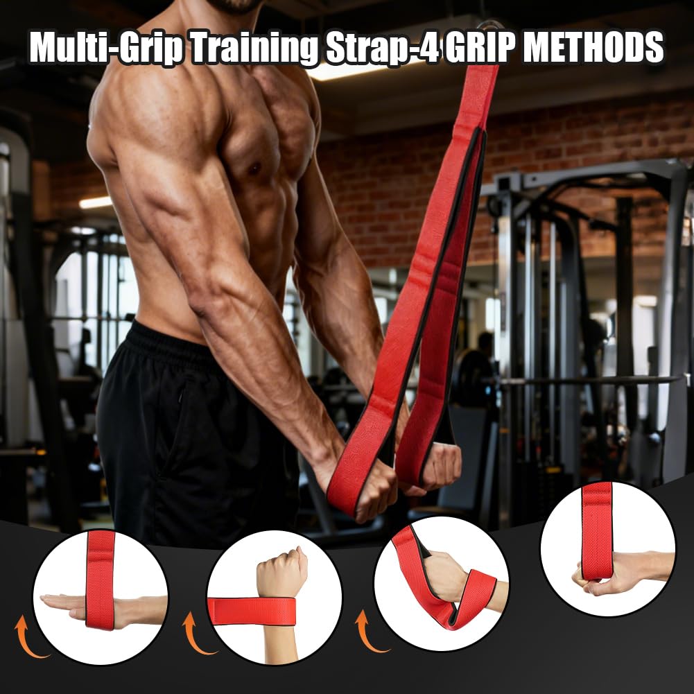 AOOSA Tricep Rope Cable Attachment, Heavy Duty Rope for Push Downs, Cable Overhead Presses with 3 Lengths of Handles, Multi Gym Accessory for Face Pulls, Overhead Press, Full-Body Exercises