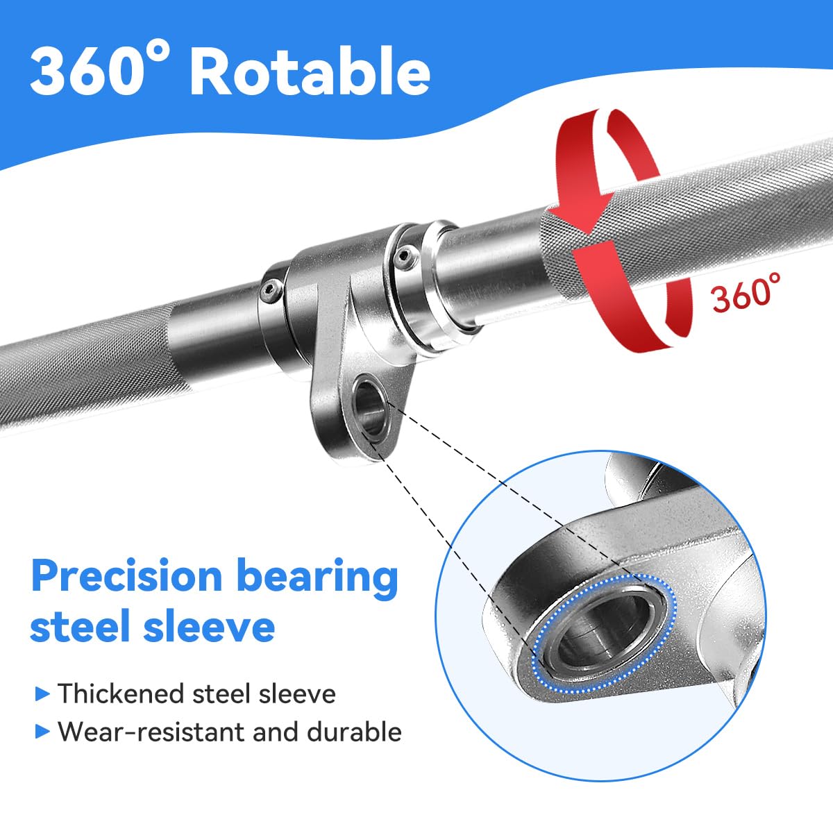 Cable Machine Attachment,lat pull down bar， Tricep Straight Bar, V Bar, LAT Pulldown Attachments，gym attachments for cable machine， Accessories Load 1000lbs (38.1in length bent rod)
