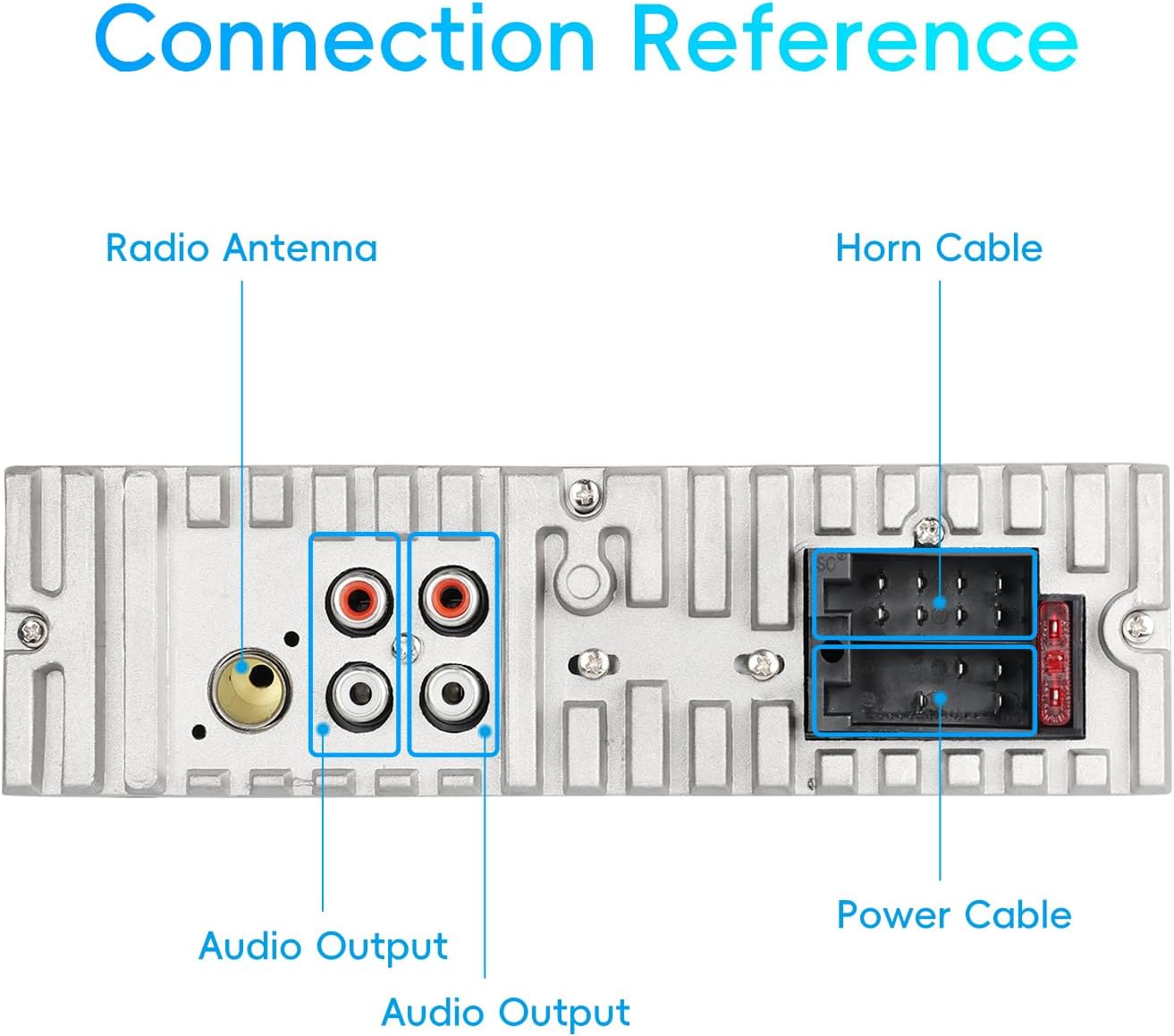 ePathChina MP3 Car Radio Stereo Receiver, Bluetooth Audio Single DIN Player, Support Handsfree, USB, TF, Aux-in, FM
