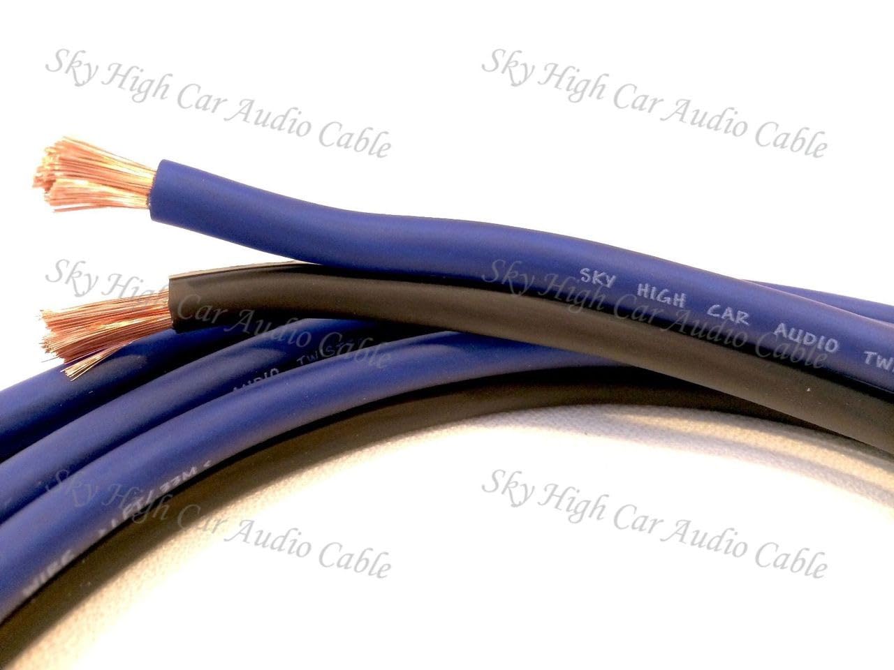 Sky High Car Audio 25' 8 feet True Gauge AWG CCA Speaker Wire Car Home Audio