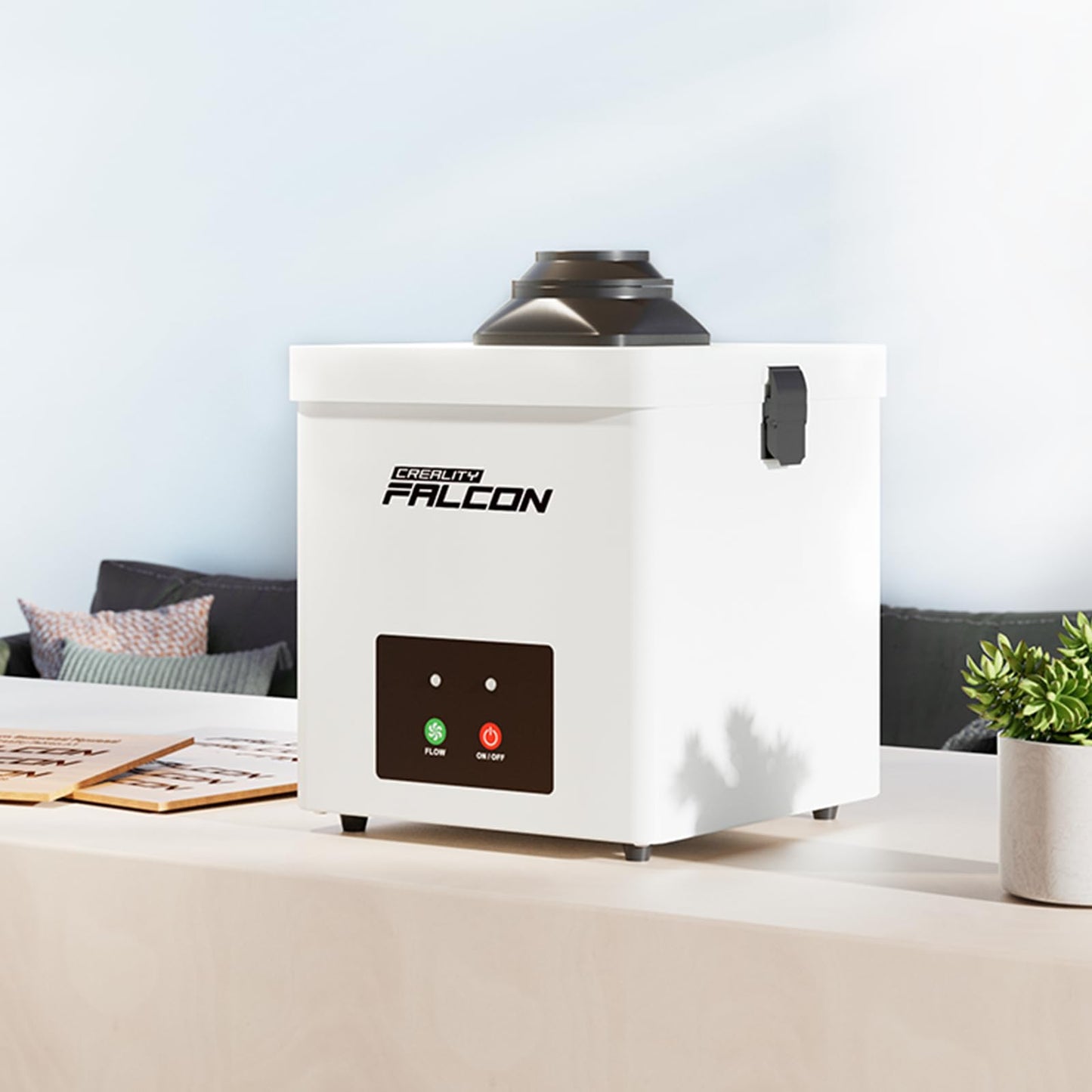 Creality Falcon Desktop Smoke Purifier for Falcon A1 Engraver, 2-Layer Filtration with 99.97% Purification, 68dB Quiet, 3-Speed Adjustable Fume Extractor