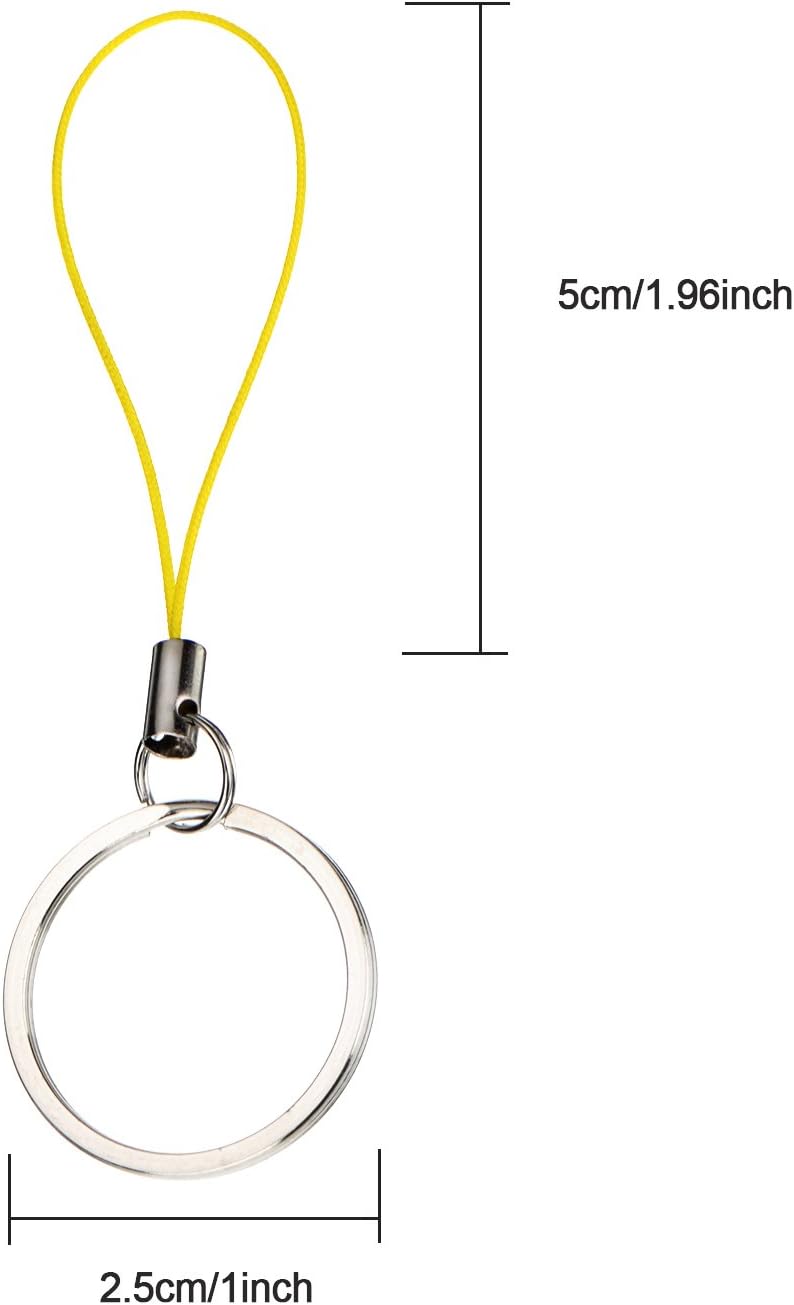 20 Mp3 4 Bememo Pieces Nylon Keychain Lanyard for USB Flash Drive Key Fob Lanyard with Color Strap String Bulk Short