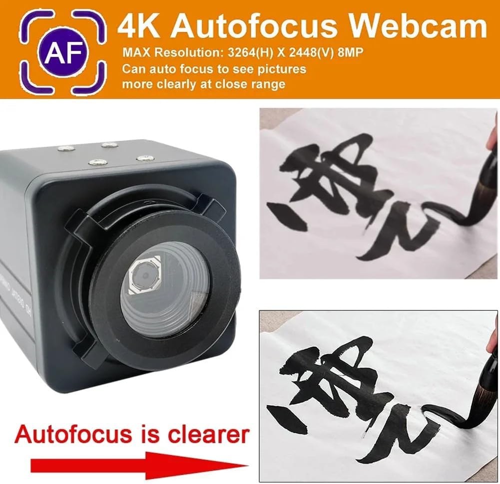 Yaregelun 4K 8MP IMX179 Industrial USB Webcam PC Laptops Video Autofocus USB Camera Sensor OTG UVC Plug & Play