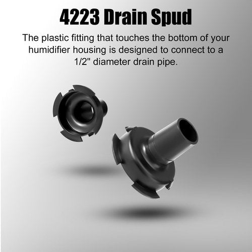 Gosknor 2 Pack 4223 Drain Spud for Aprilaire, Humidifier Drain Funnel Parts Accessories Replacement Models 500, 500A, 500M, 600, 600A and 600M
