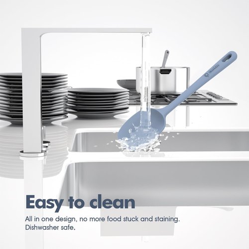 ChefAide Silicone Spatula Set - 3 Pieces, Ergonomic Grip, Heat Resistant for Nonstick Cookware