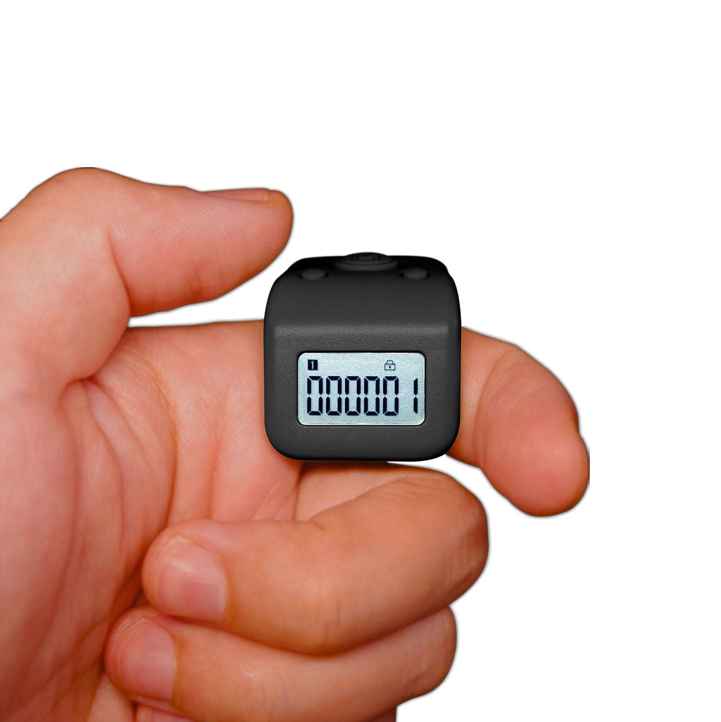 Arvakr Rechargeable Finger Counter, IPX8 Waterproof Lap Counter, Silent 6 Channels Digital Tasbih Tally Clicker with LED for Prayer Swimming Knitting Gift, Black