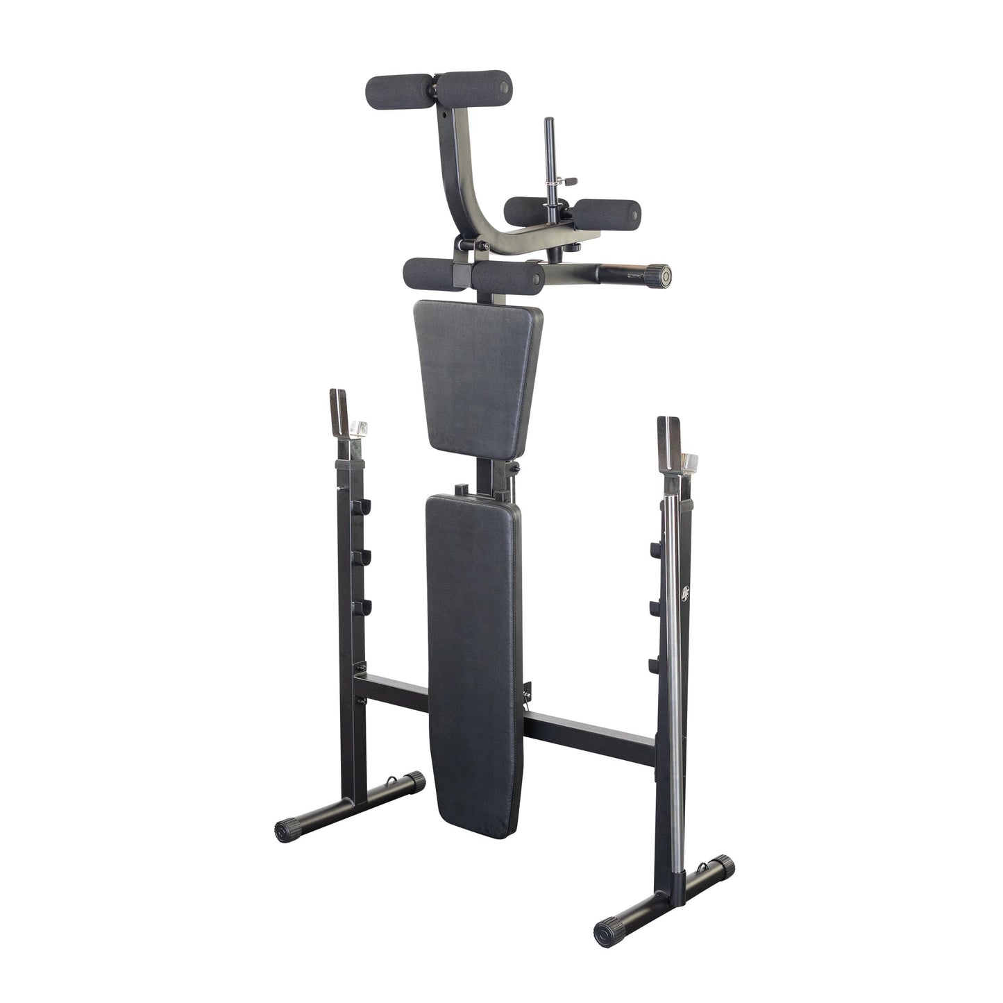 Best Fitness by Body-Solid Olympic Bench, Adjustable Weight Bench with Leg Developer and Folding Storage Fits 6' and 7' Barbells, Home and Commercial Gym Equipment, Midnight Black