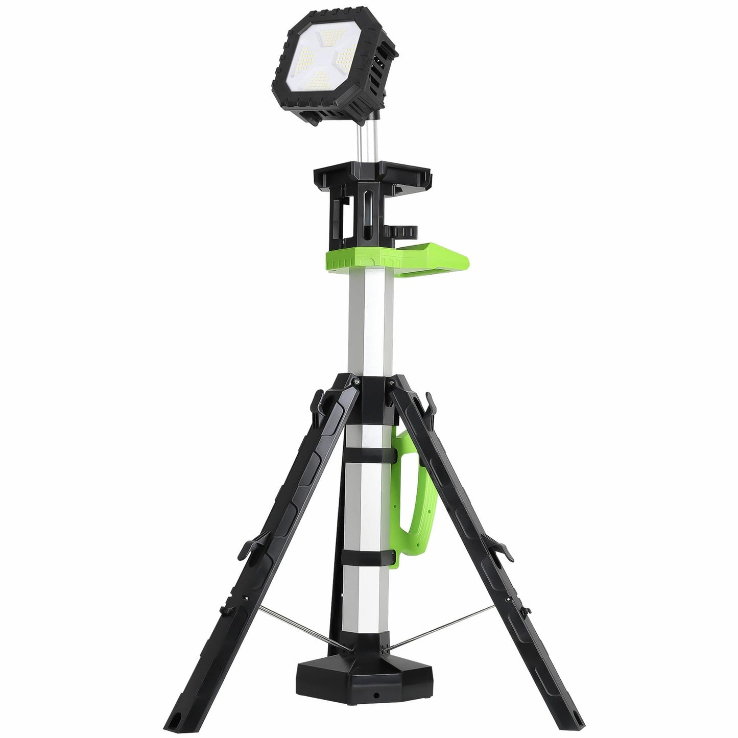 SEAMAGIC Cordless 10000LM Heavy-Duty LED Work Light on Stand, 4 Modes Super Bright, 9000mAh Rechargeable Work Light with Folding Tripod, Multi-Angle Lighting for Jobsite, Camping, Automotive