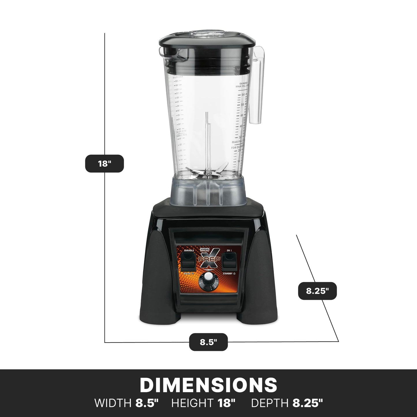 Waring Commercial 3.5 HP Blender w/ Variable Speed Dial Controls & 64 oz. BPA-Free Copolyester Container
