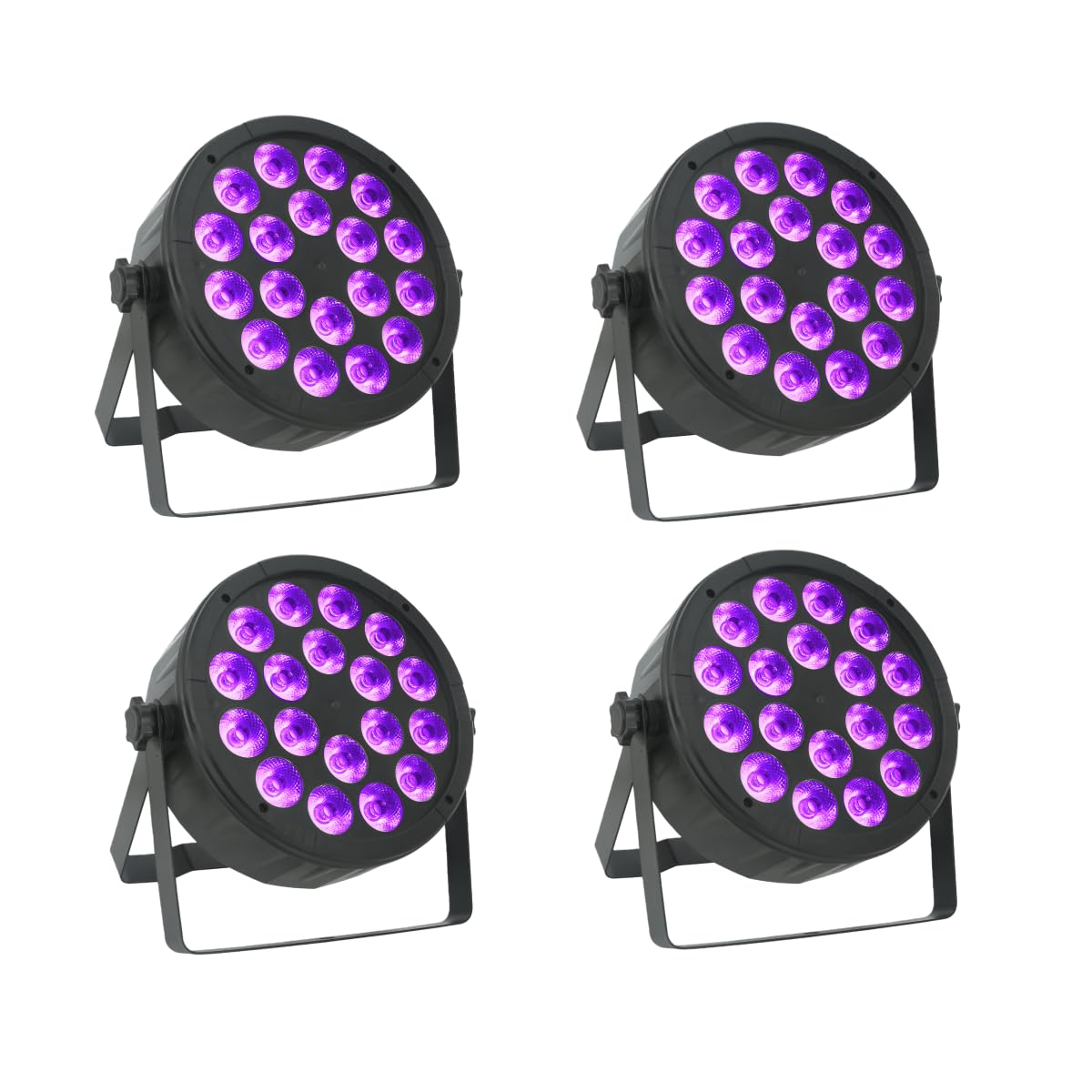 4 Pack 180W LED Stage Par Lights, RGBW 4-in-1 Par Can Light with DMX512 Sound Activated Controlled Stage Uplighting, DJ Lights for Parties Disco Shows Wedding Festival Events Church