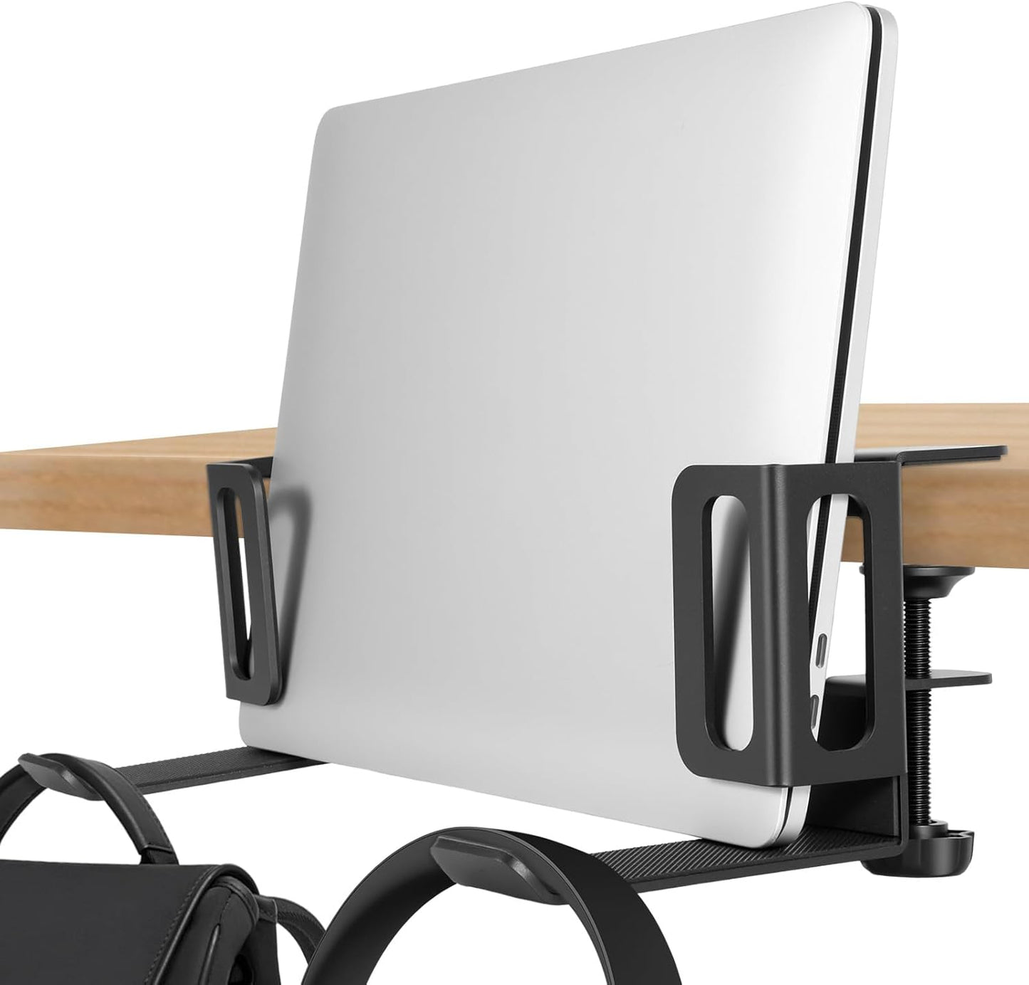 WHQLANG Laptops,Tablets,Keyboards,Backpack Desk Side Laptop Holder, Vertical Desk Side Storage Laptop Holder
