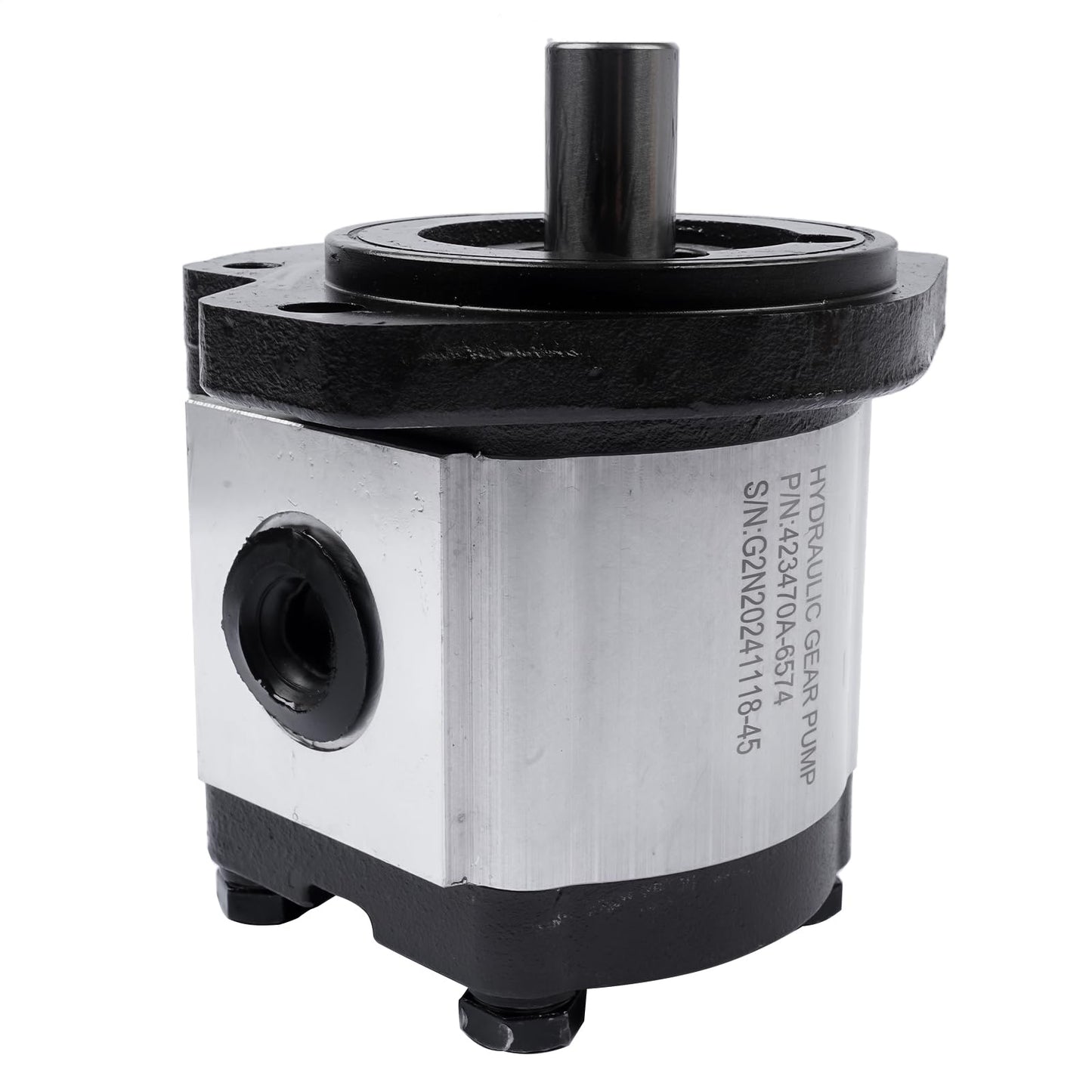 Flynsu Hydraulic Gear Pump 2-9 GPM 3/4" Keyed Shaft CID 0.61 CW Right SAE A-2 Bolts Cast Iron Flange HGP CI34K-A02-061R