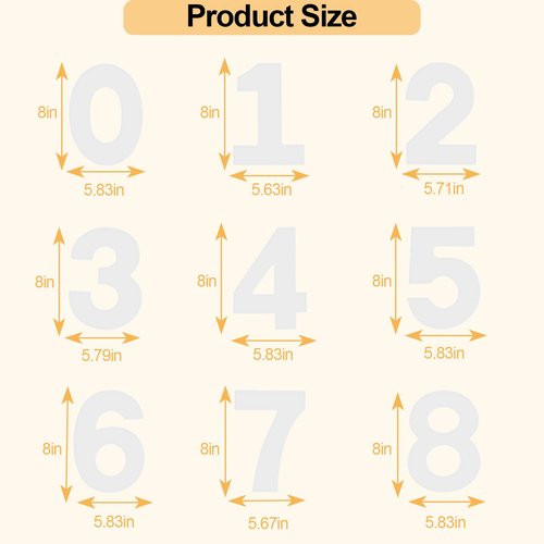 8 Inch Number Cake Mold Baking Forms Moulds,9 Pieces 0-8 Cake Number Stencils,Number Cake Pans,Flat Plastic Mold Numerical Templates Cutting for DIY Cakes/Cookies