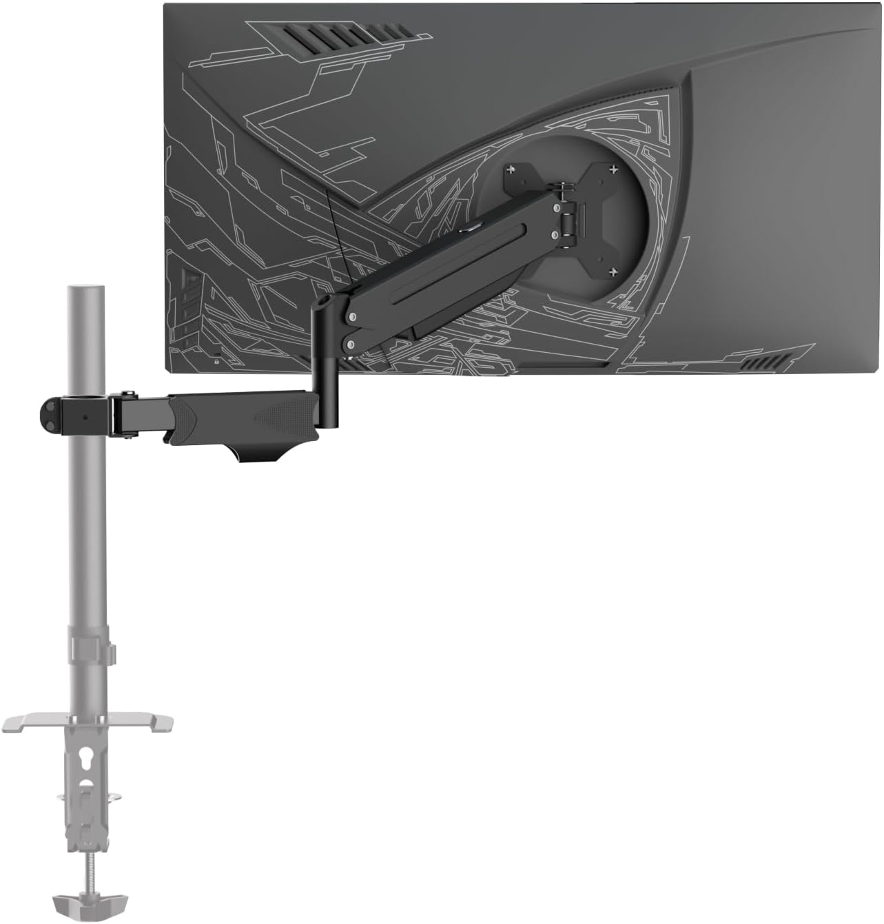 17 32 inch 22lbs, 75x75mm 100x100mm,Pneumatic suptek Single Monitor Arm for Desk Mount Stand,Adjustable Monitor Arm