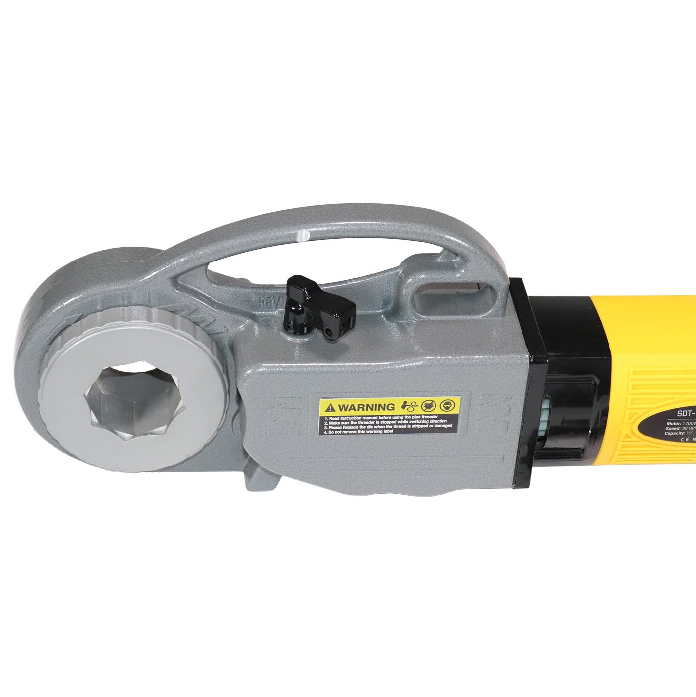 Steel Dragon Tools 600 PRO MAX 1/2 in. - 2 in. Handheld Power Pipe Threader fits RIDGID 11-R NPT Pipe Threading Die Heads with Carrying Case