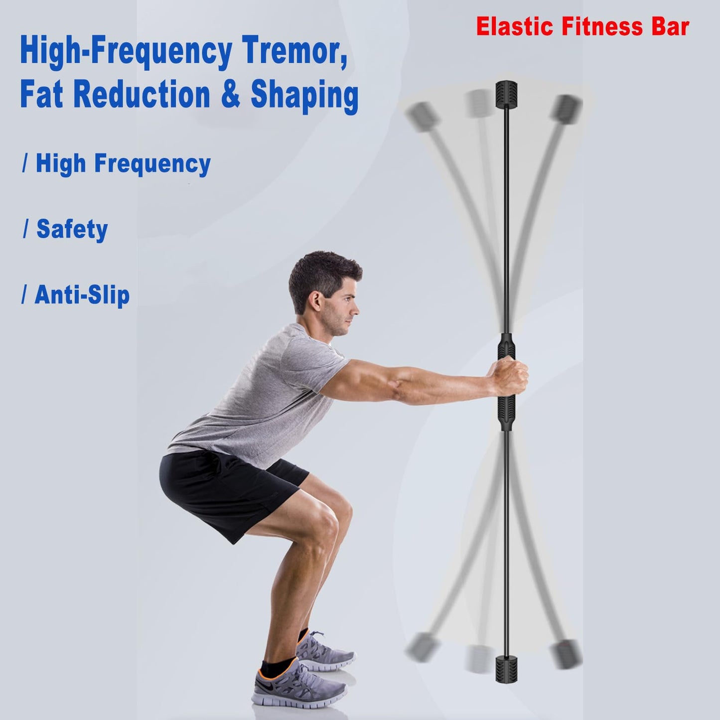 Yoga Starter Sets Elastic Fitness Bar Flexi Bar Resistance Band Bar Shoulder Tube Elastic Bar Elastic Exercise Bar Elastic Fitness Exercise Bar Elastic Bar Fitness Bar Training Fitness (Black)