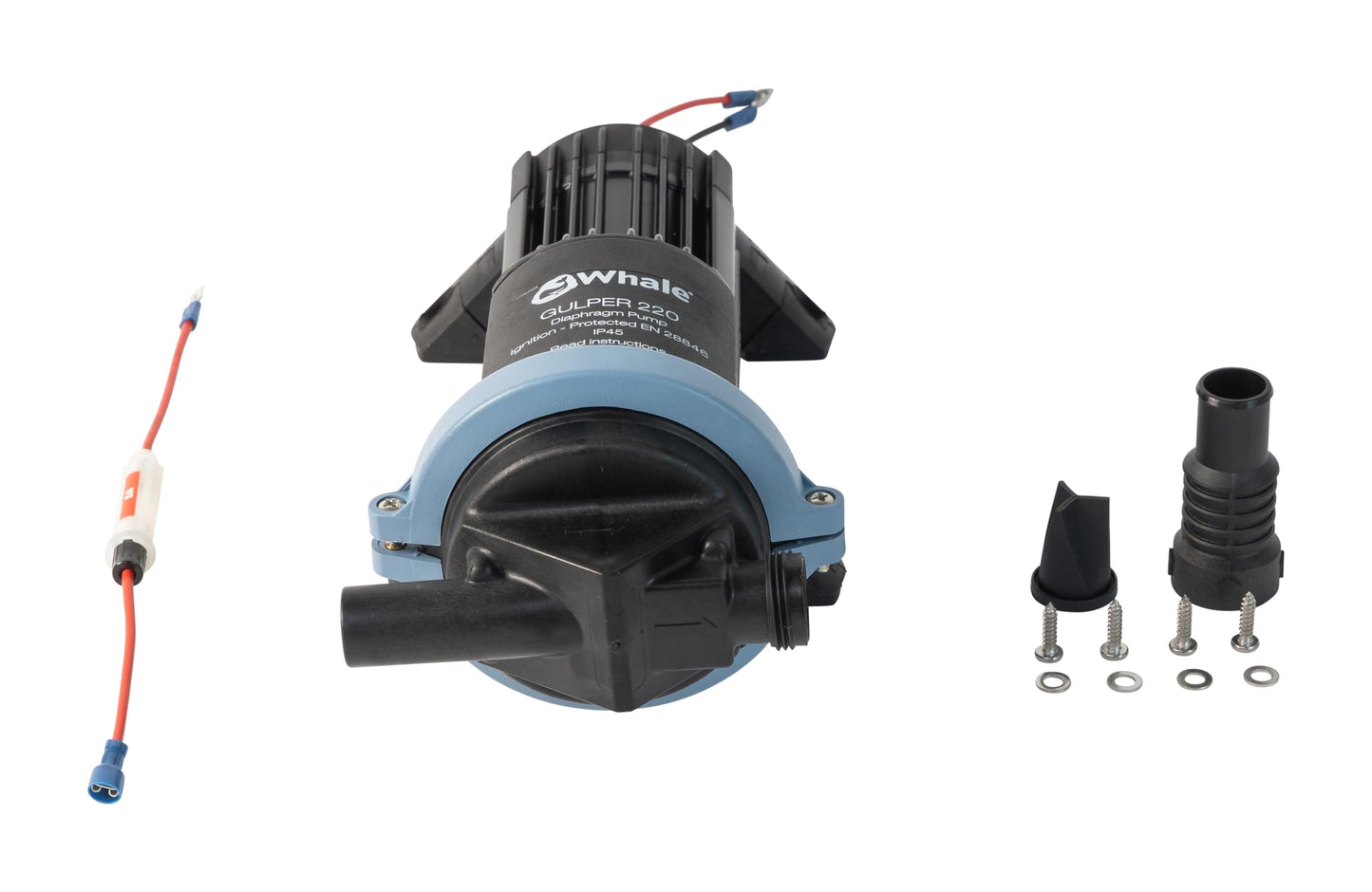 Whale BP1552 Gulper 220 Pump, Manages Gray Waste, 3.5 GPM Flow Rate, 12V DC, ¾-Inch Hose Connections, Black