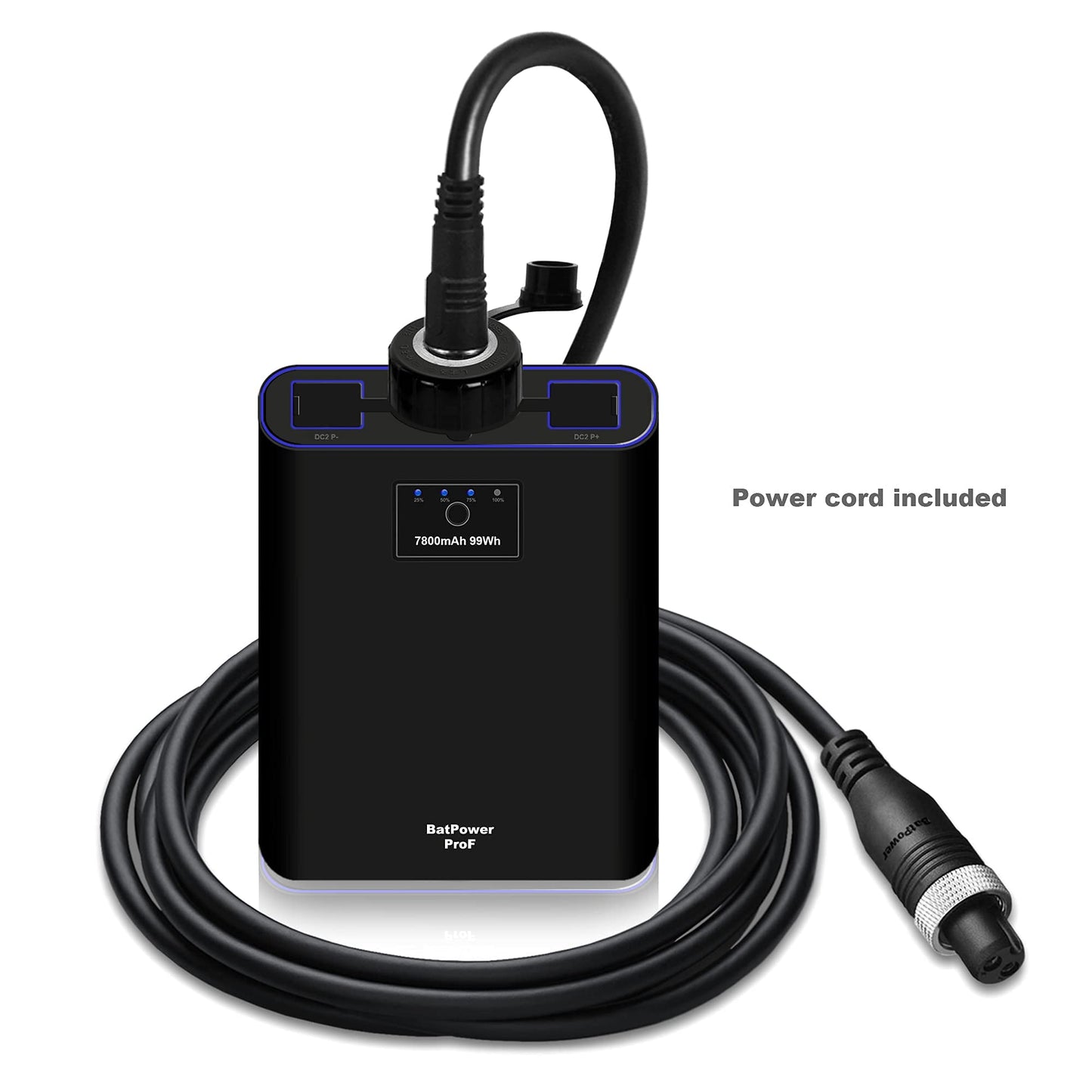 BatPower 7.8Ah Prof Electric Reel Battery for Daiwa Tanacom 1000 750 500 Seaborg 500MJ Leobritz Shimano Plays BeastMaster ForceMaster Electric Reels with Fishing Reel Battery Charger & 2M Power Cord
