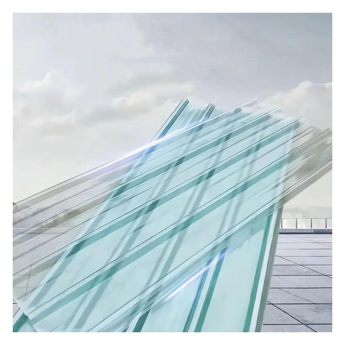 Translucent Roof Panel,Polycarbonate Alternative,Industrial Skylight,for Daylighting and Outdoor Courtyards Parking Use(100cm-5 Pieces,0.12cm)