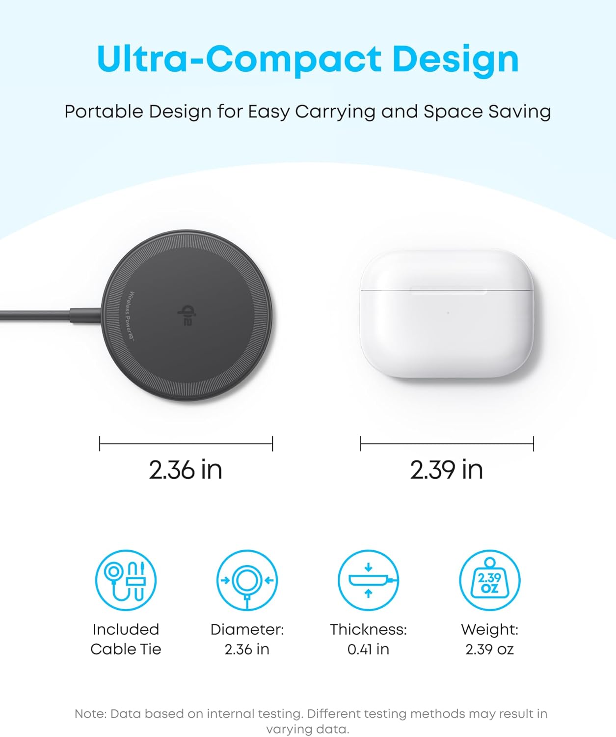 Anker Qi2 15W 17/16/15/14/13/12 Zolo Magnetic Wireless Charger, Certified MagSafe-Compatible Wireless Charging Pad